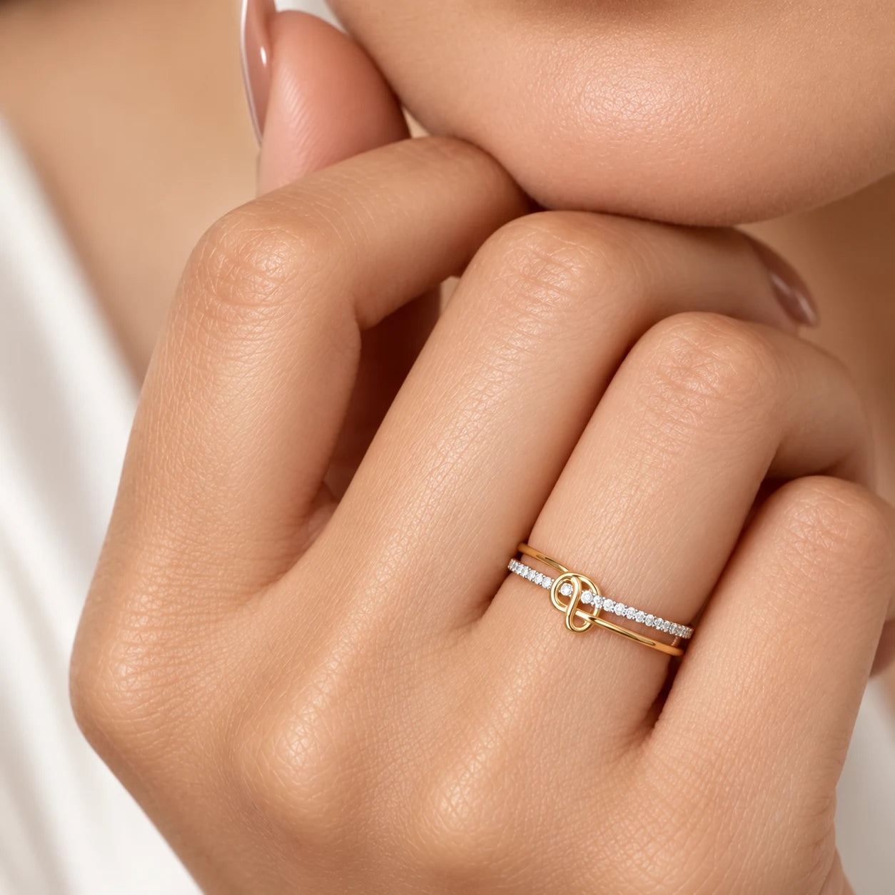 Gold Plated Knot Ring