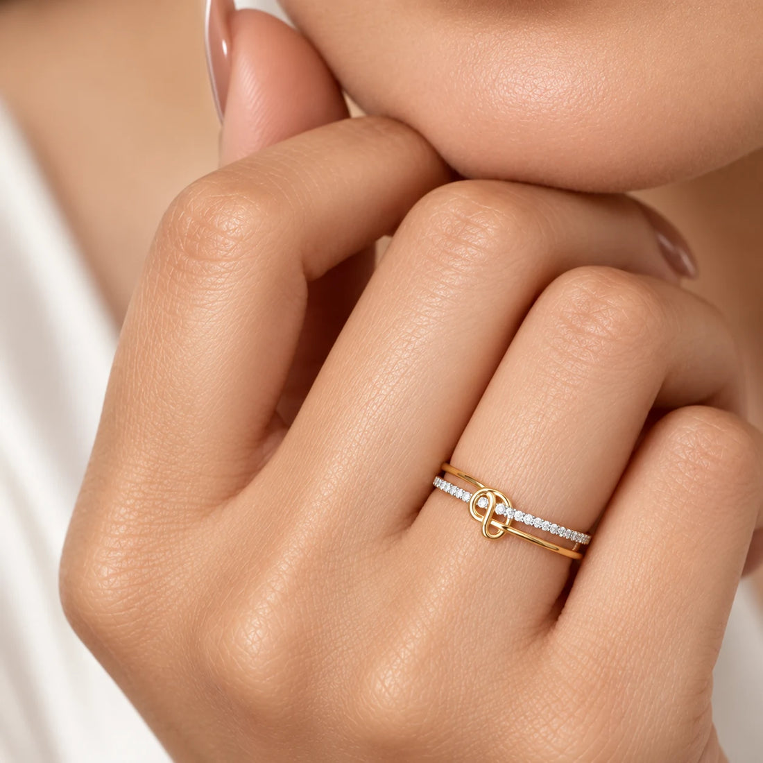 Gold Plated Knot Ring