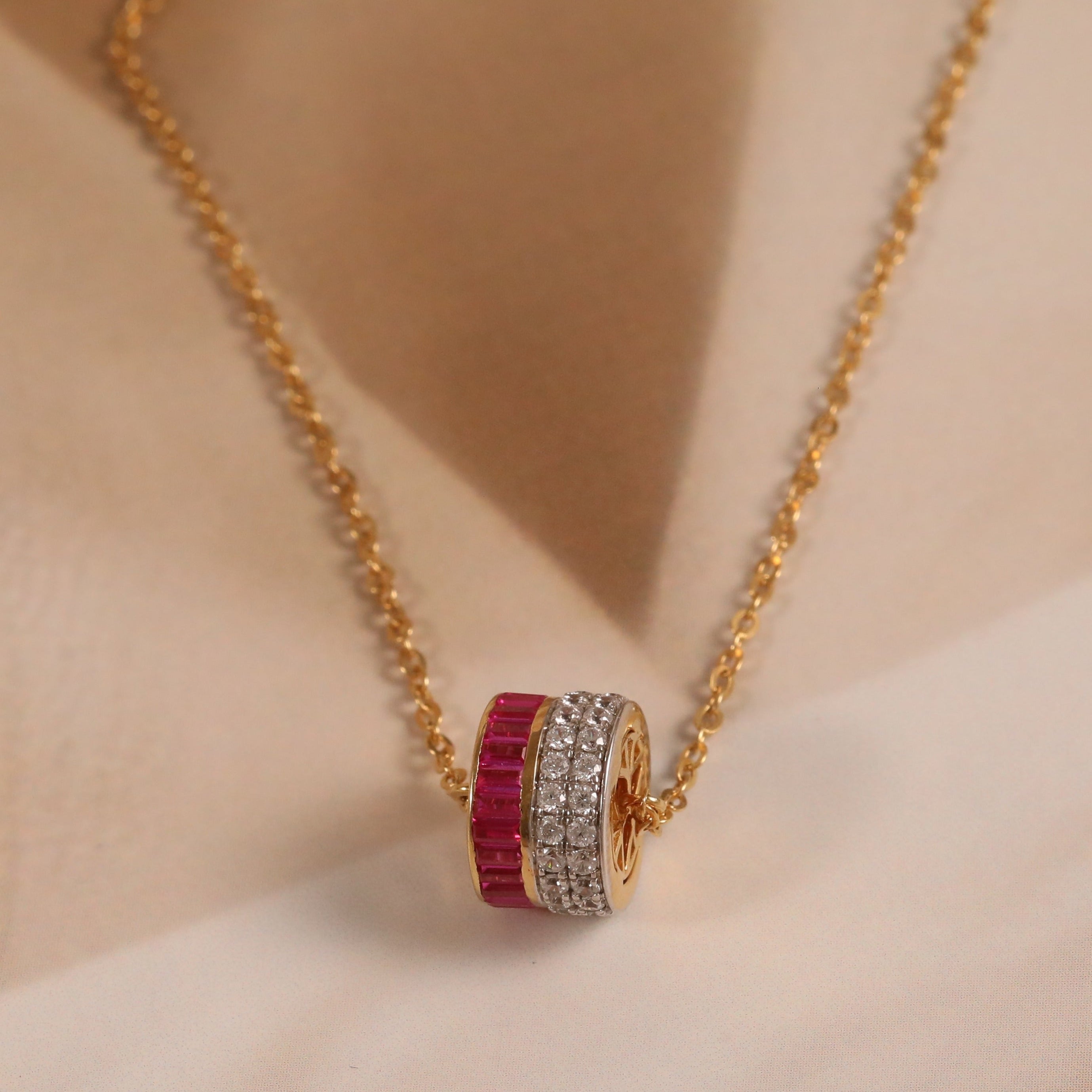 Ruby Barrel Pendant