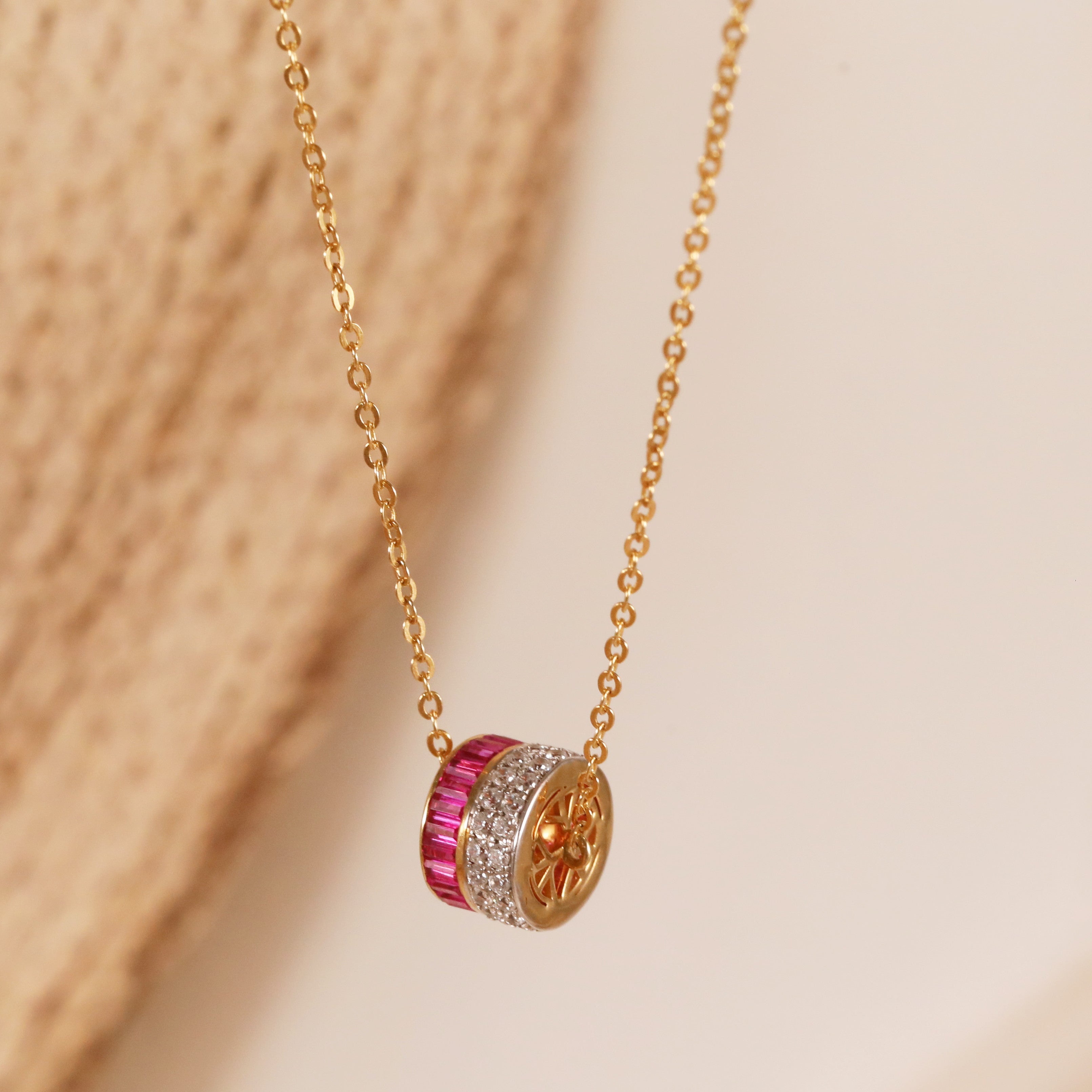 Ruby Barrel Pendant