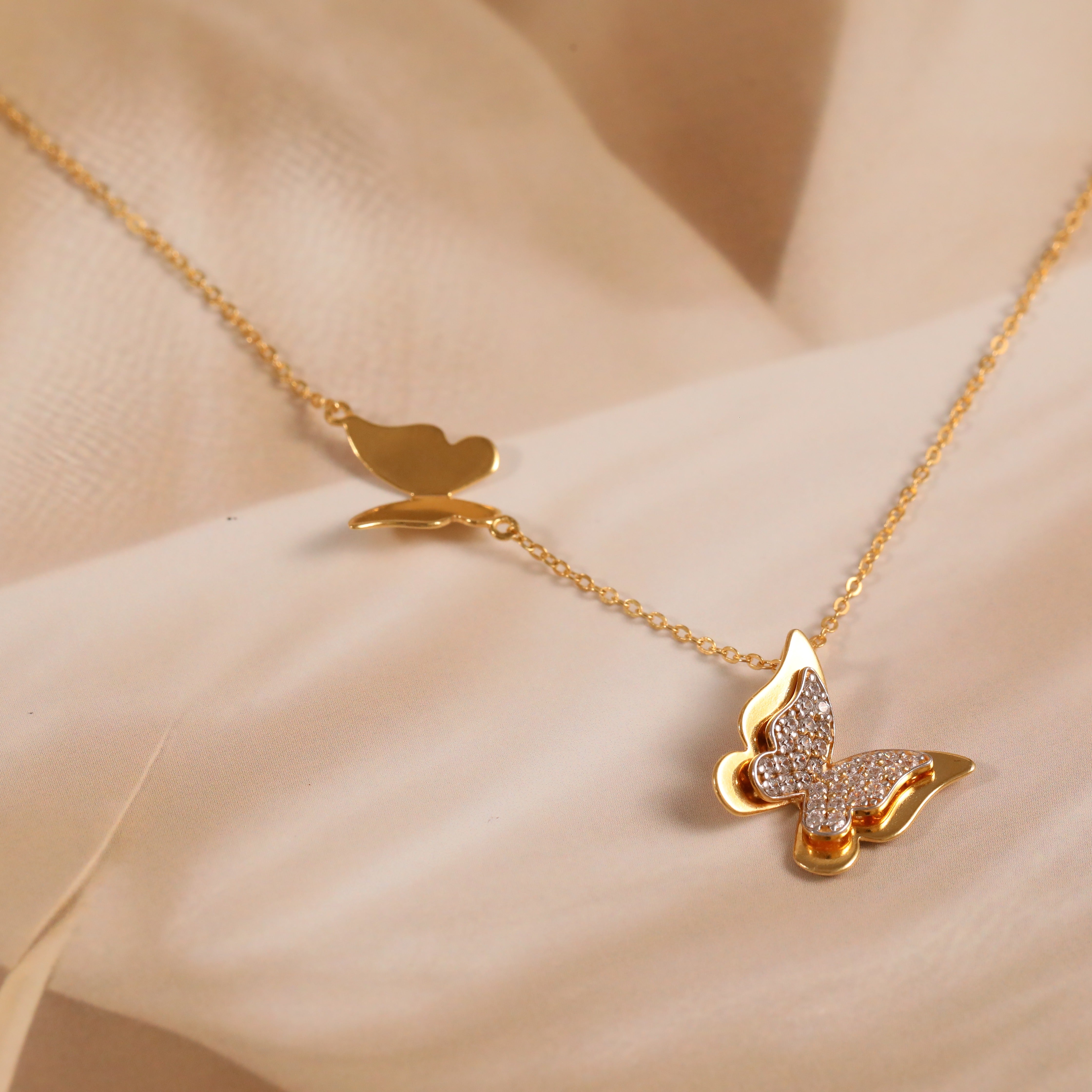 Duo Butterfly Necklace