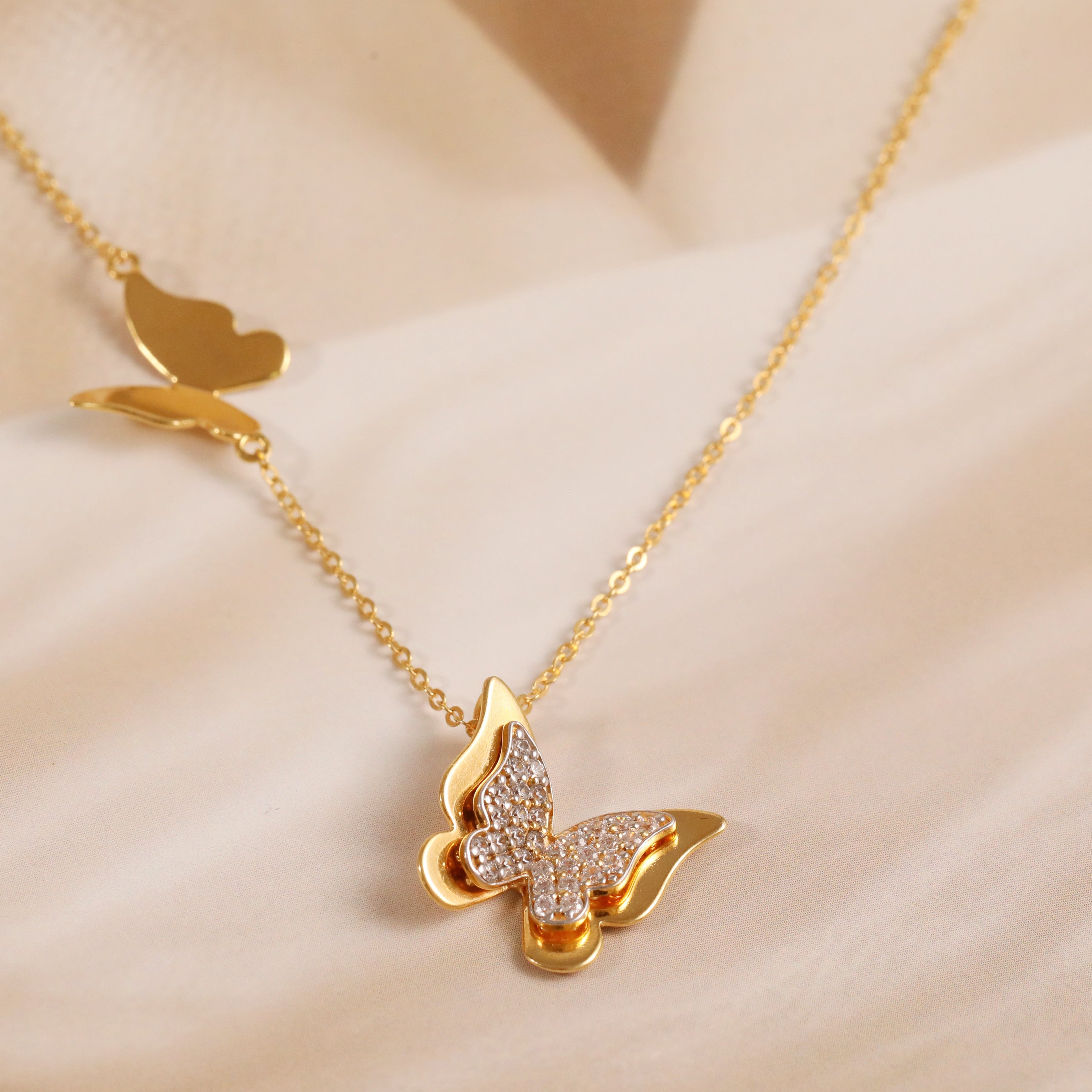 Duo Butterfly Necklace