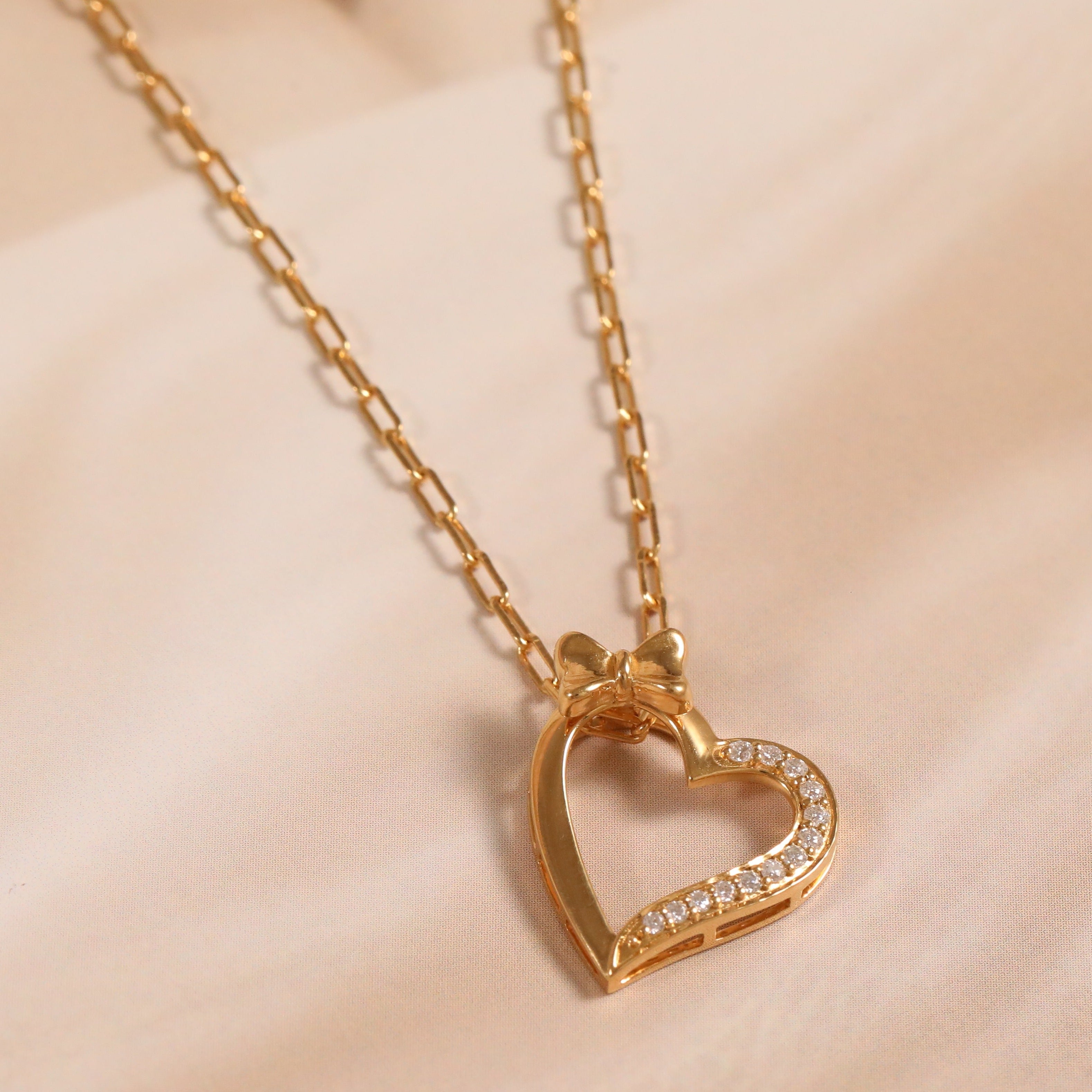 Bow Heart Monzonite Pendant