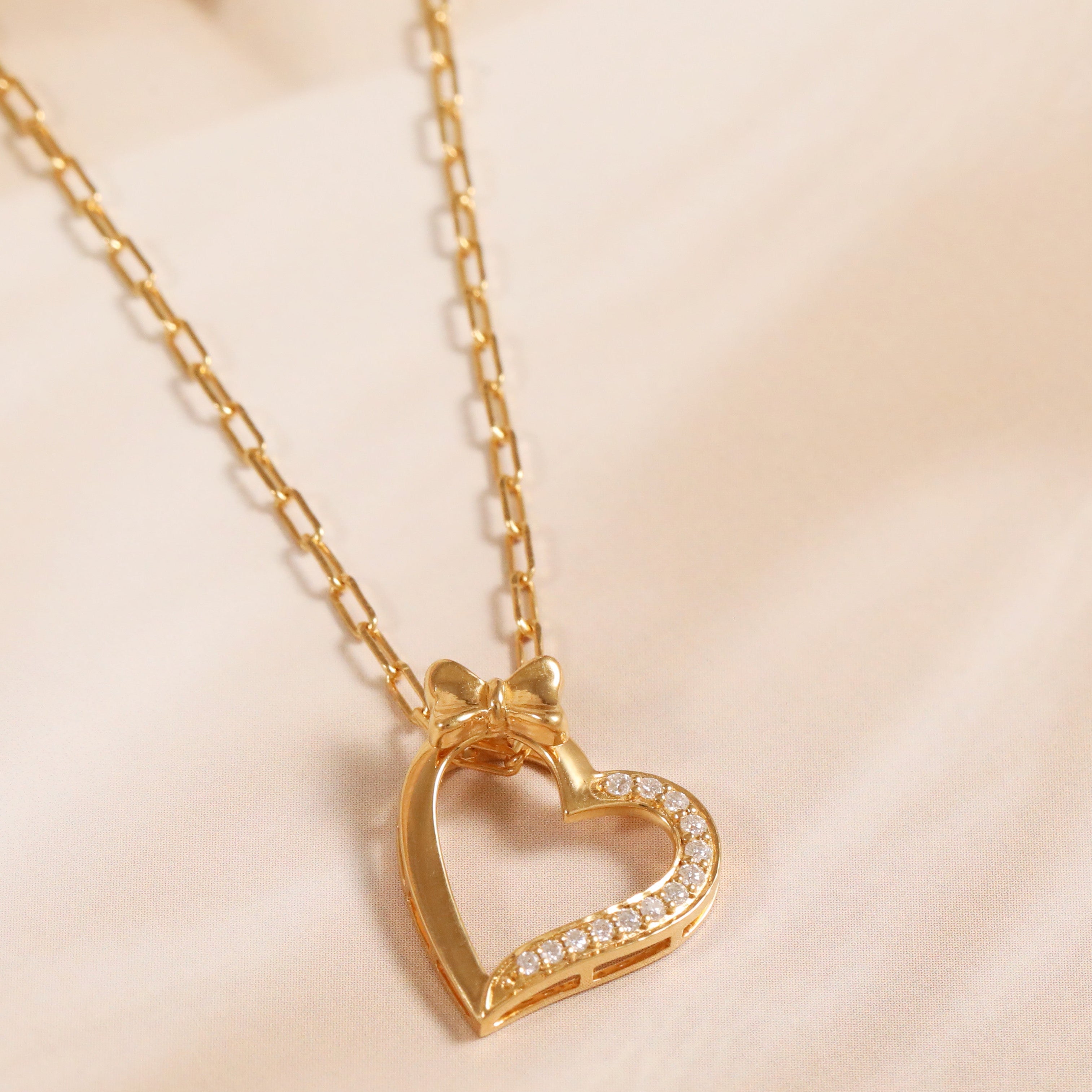 Bow Heart Monzonite Pendant