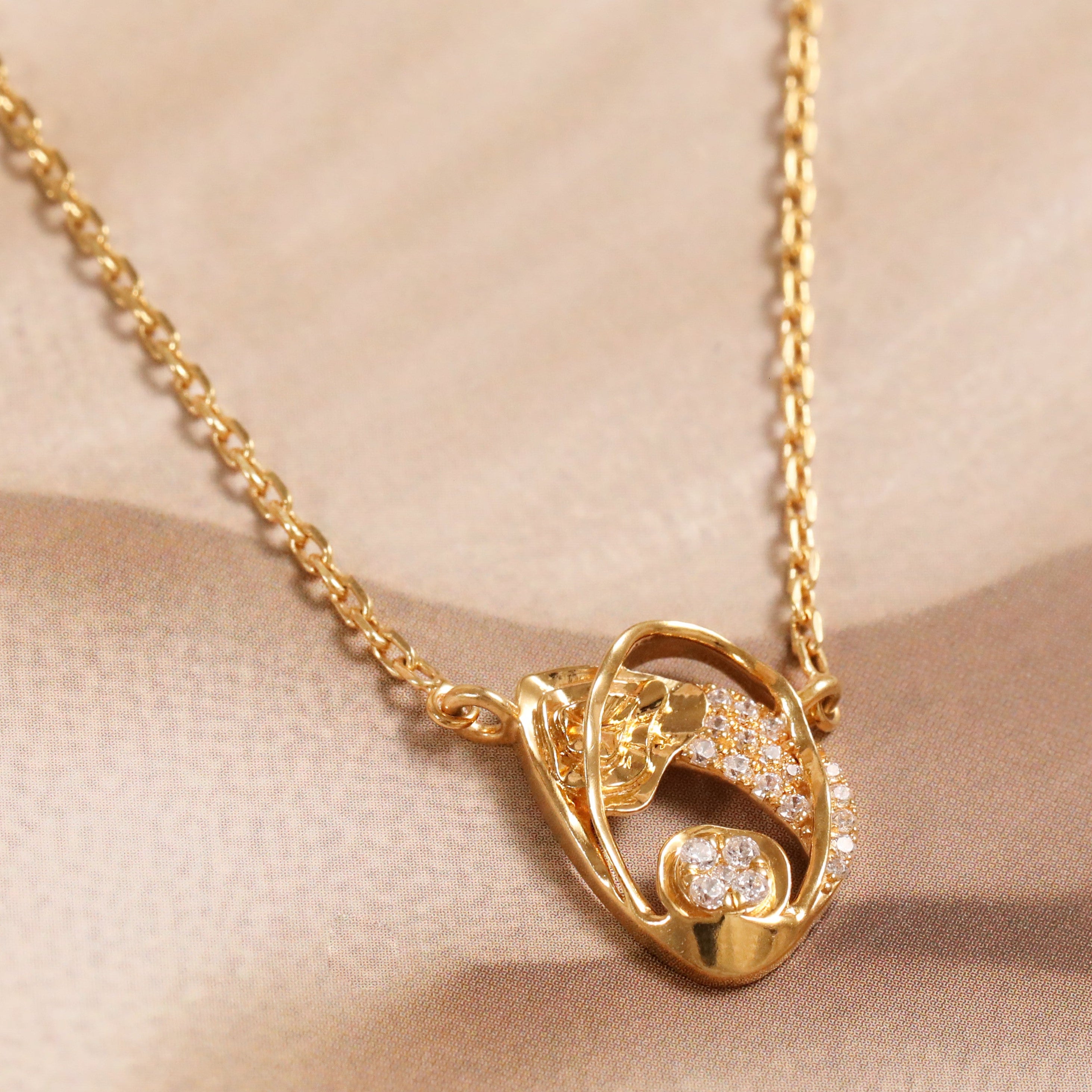 Golden Orbit Monzonite Pendant