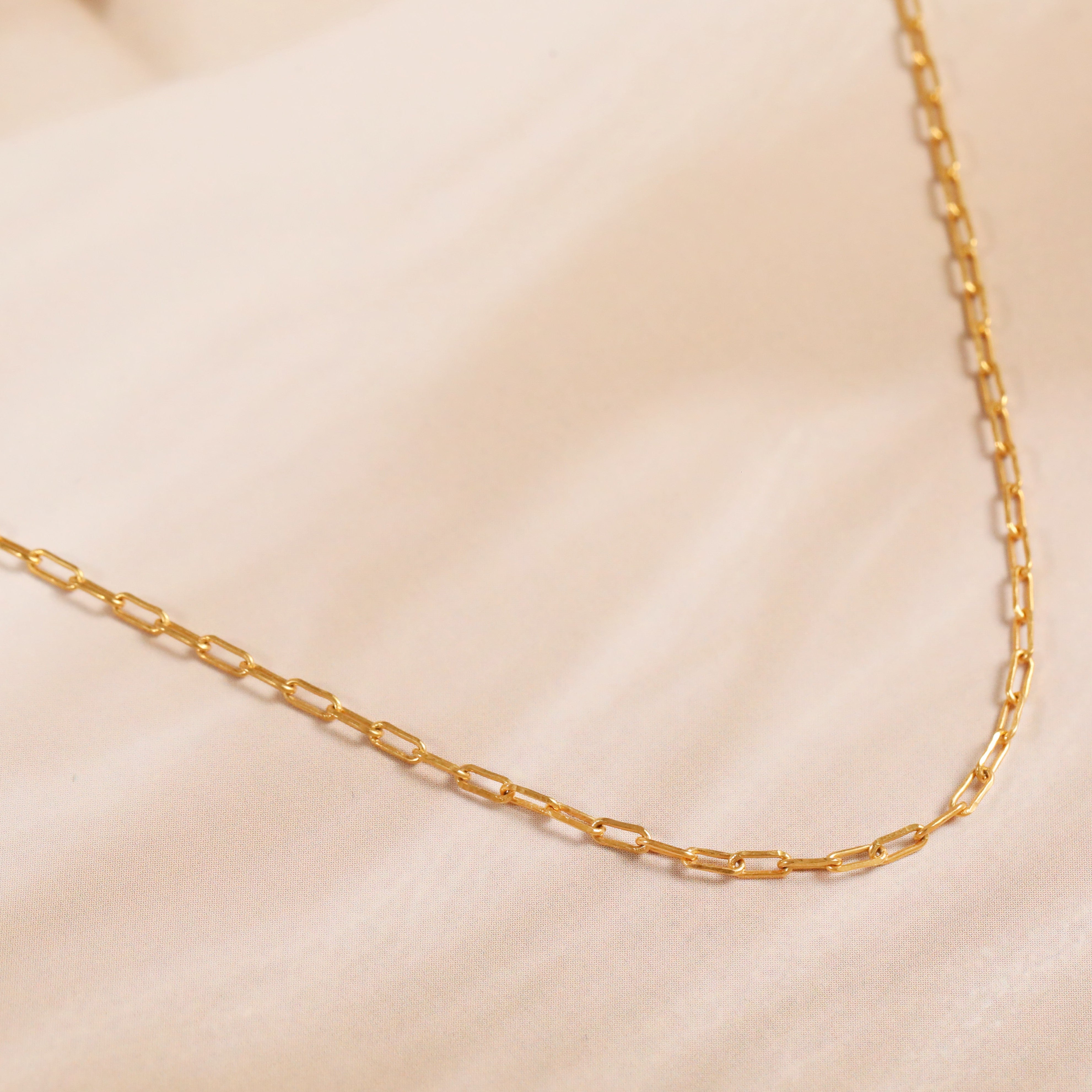 Paperclip Link Chain | Gold Plated