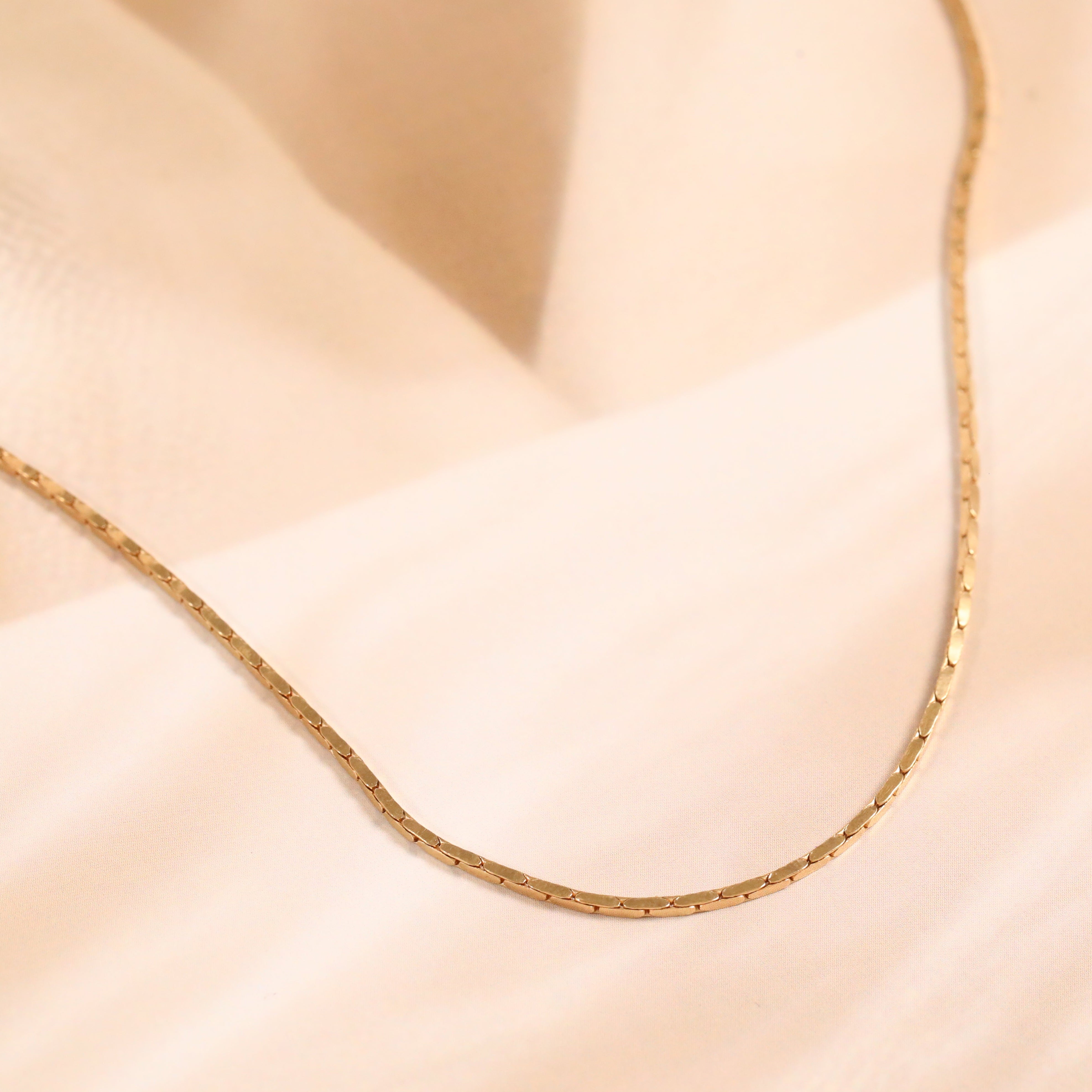 Sleek Flat-Link Gold Plated Chain