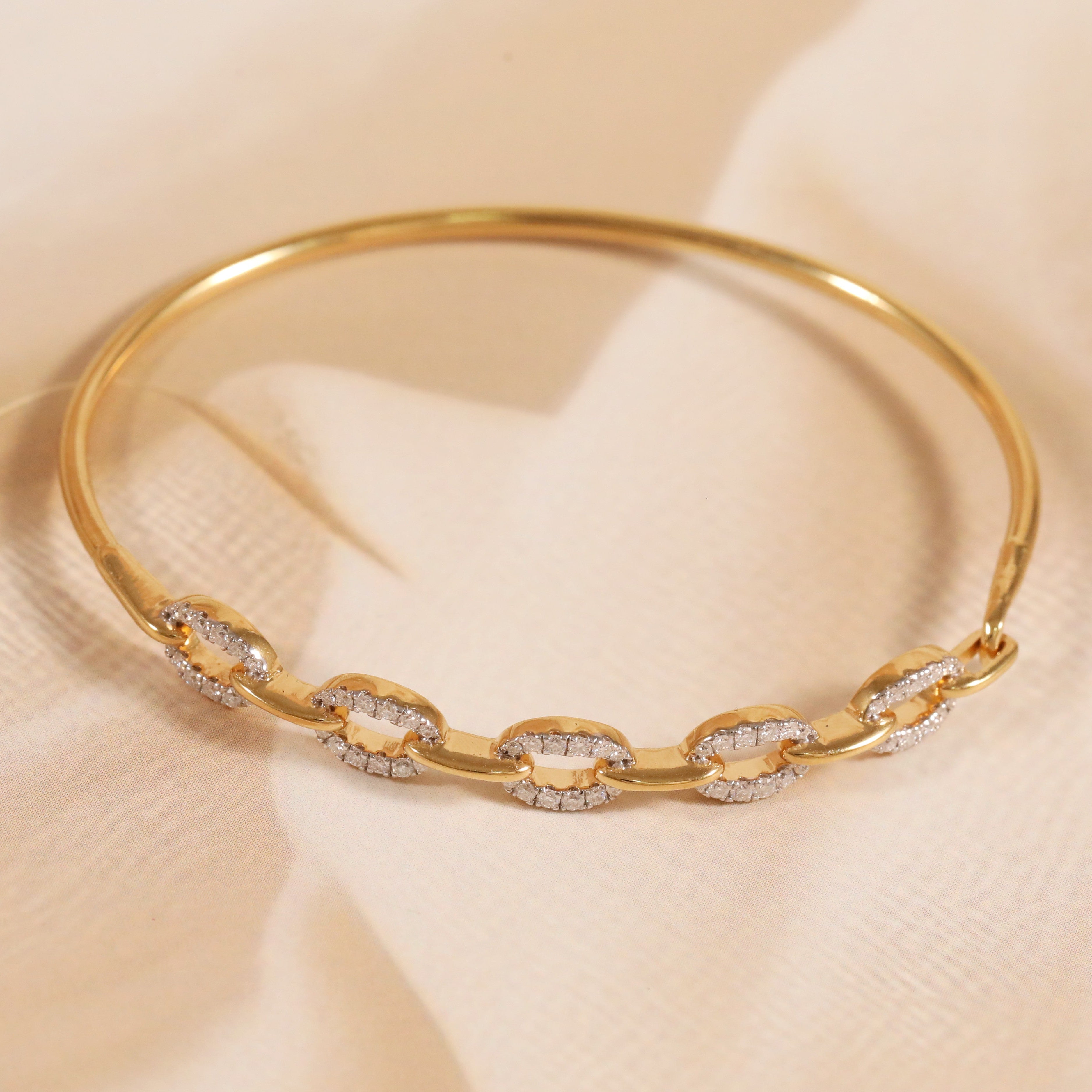 Link Bangle Bracelet | Gold Plated