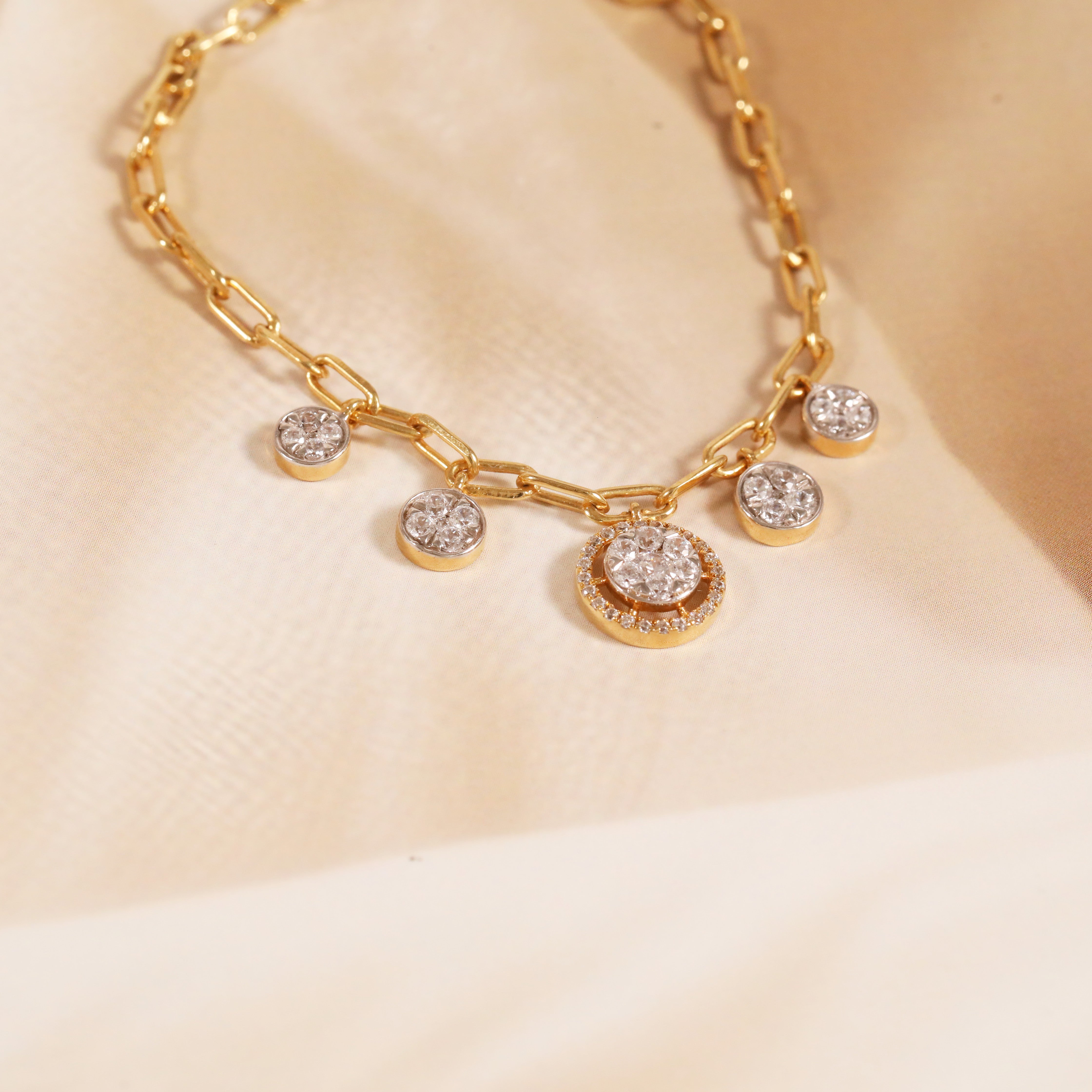 Sparkle Charm Bracelet | Gold Plated