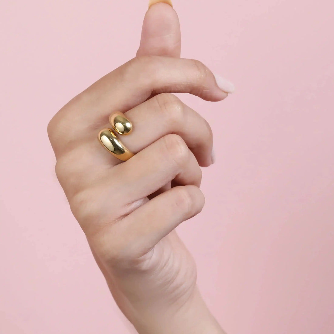 Gold-Plated Dome Statement Ring