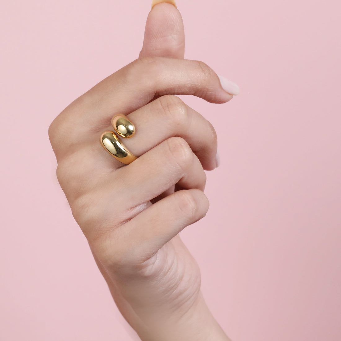 Gold-Plated Dome Statement Ring