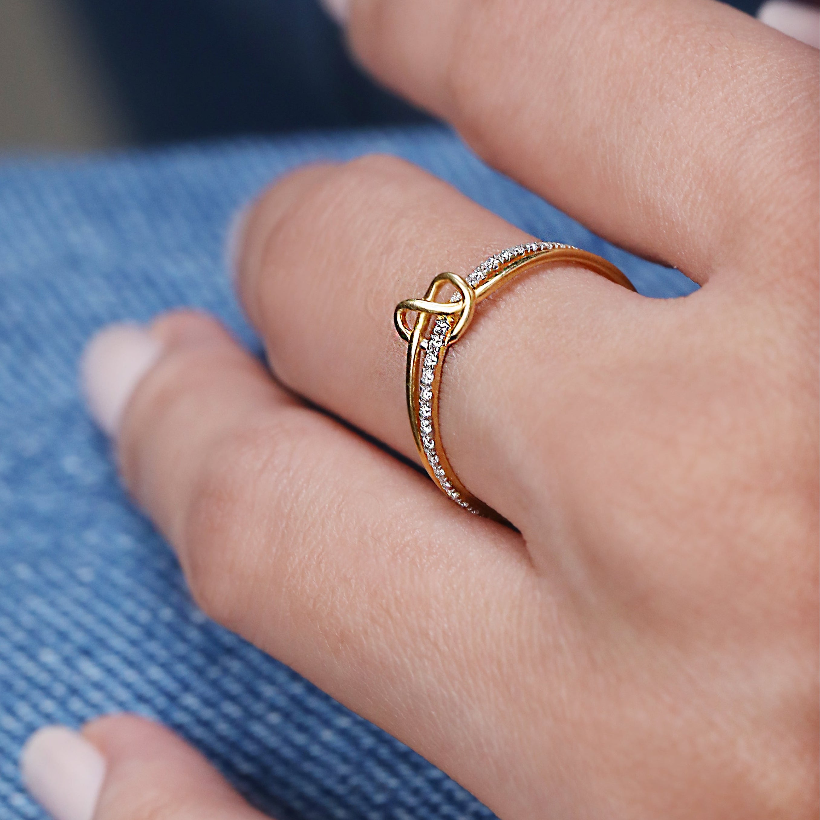 Gold Plated Knot Ring