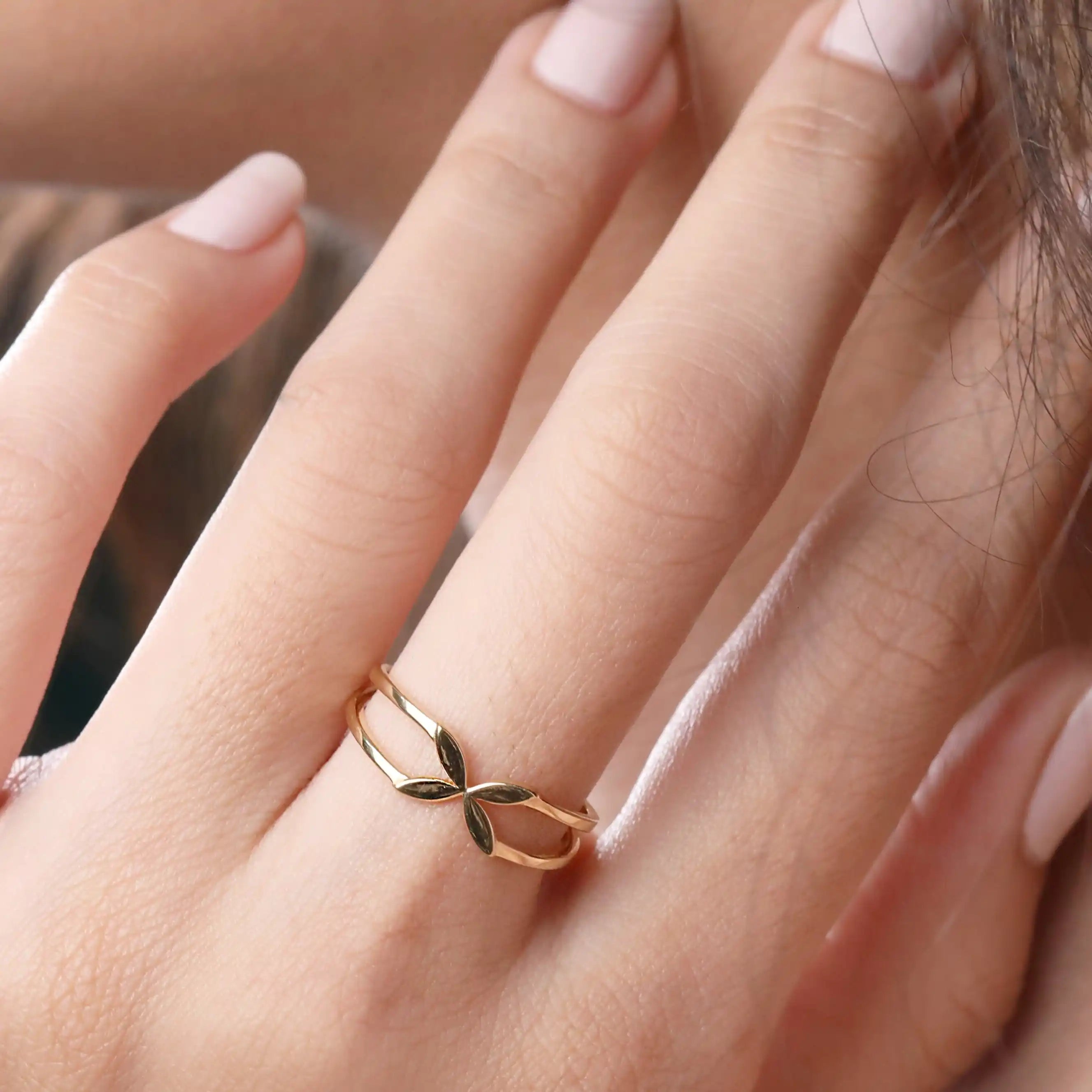 Gold Plated Floral Band