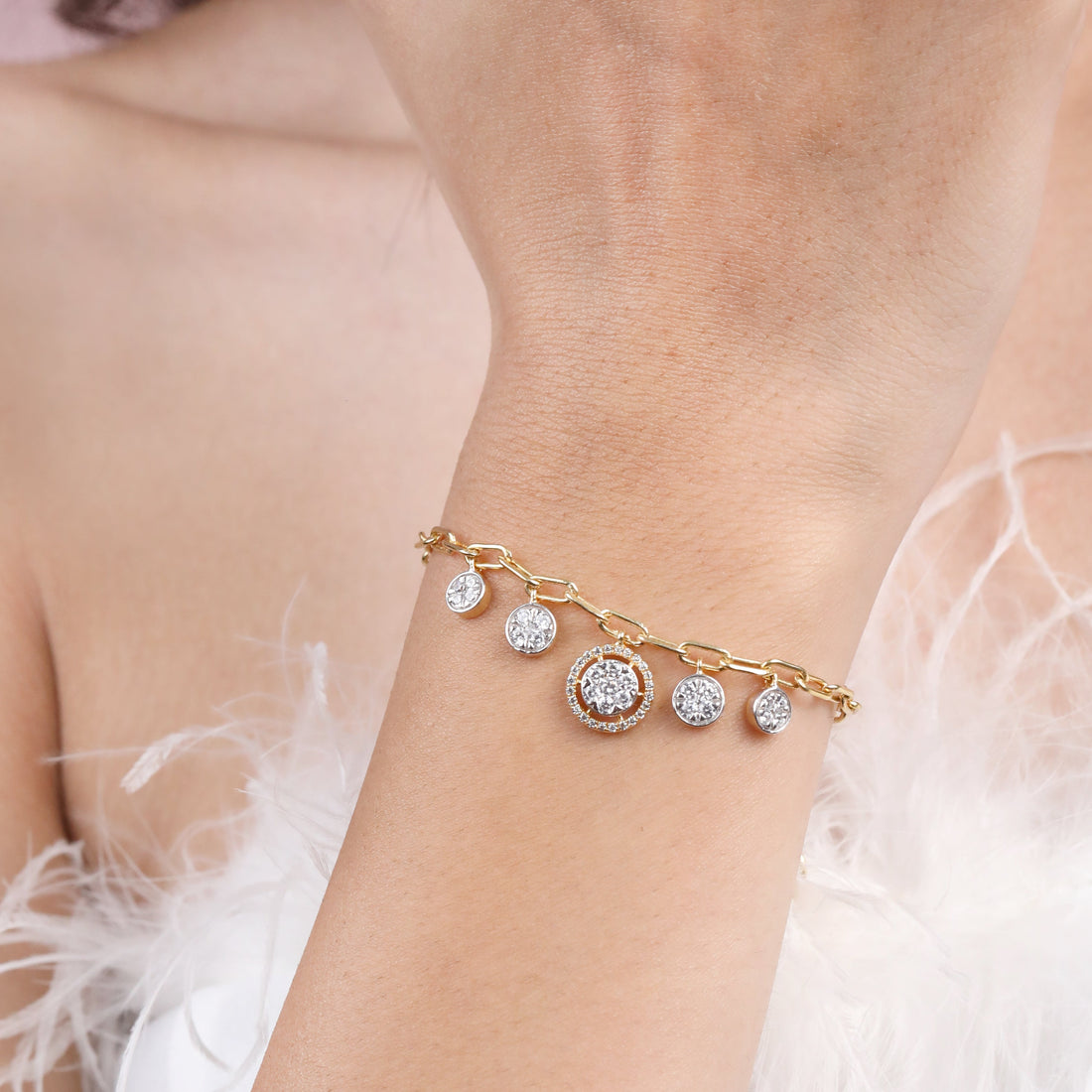 Sparkle Charm Bracelet | Gold Plated