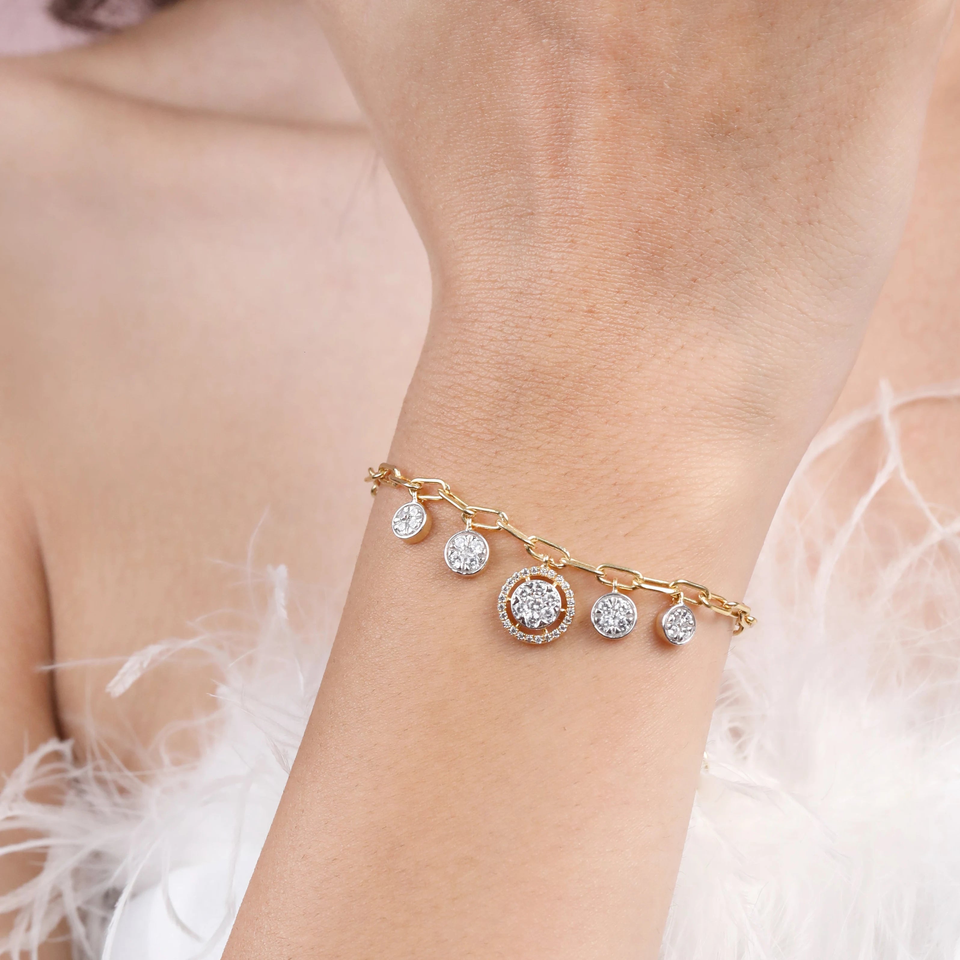 Sparkle Charm Bracelet | Gold Plated
