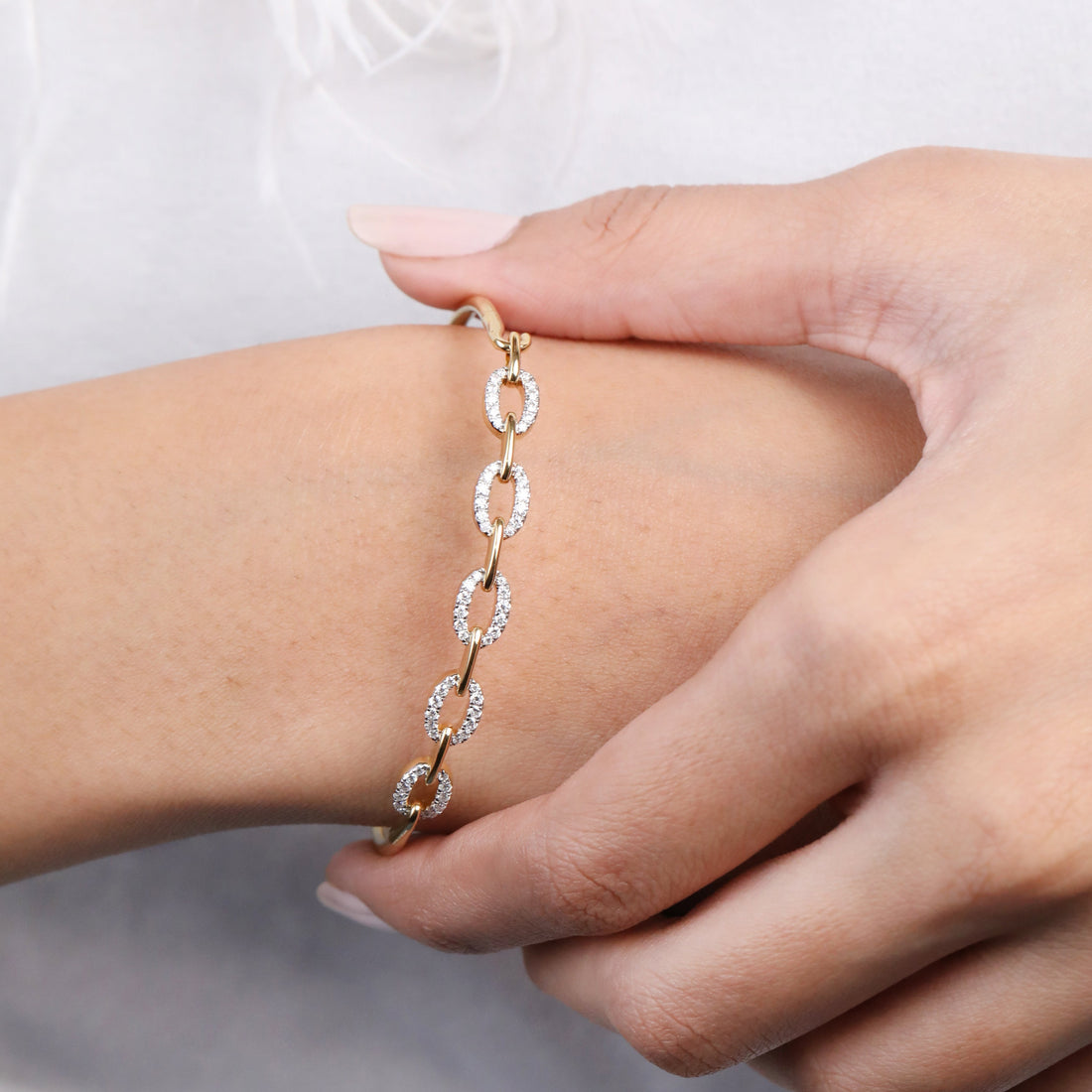 Link Bangle Bracelet | Gold Plated