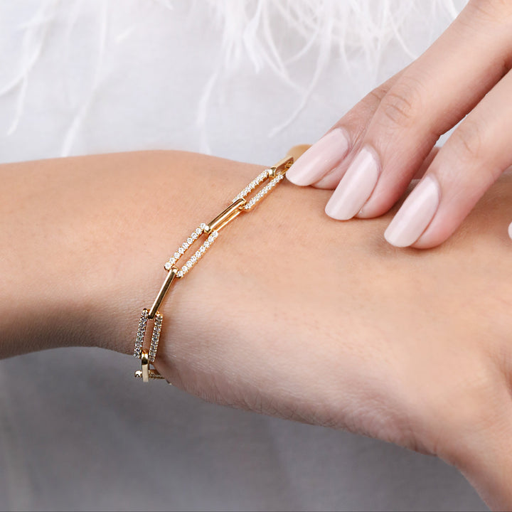 Modern Paperclip Link Bracelet