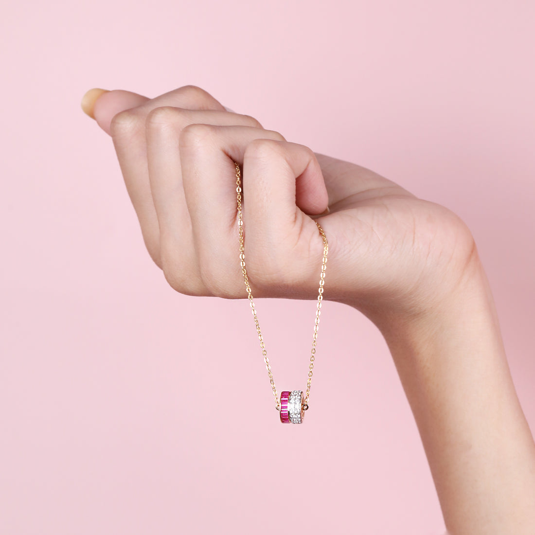 Ruby Barrel Pendant