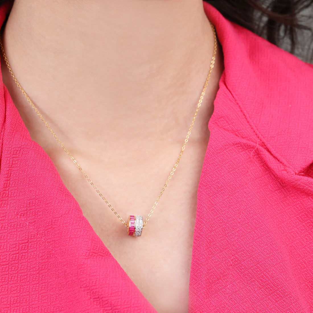 Ruby Barrel Pendant