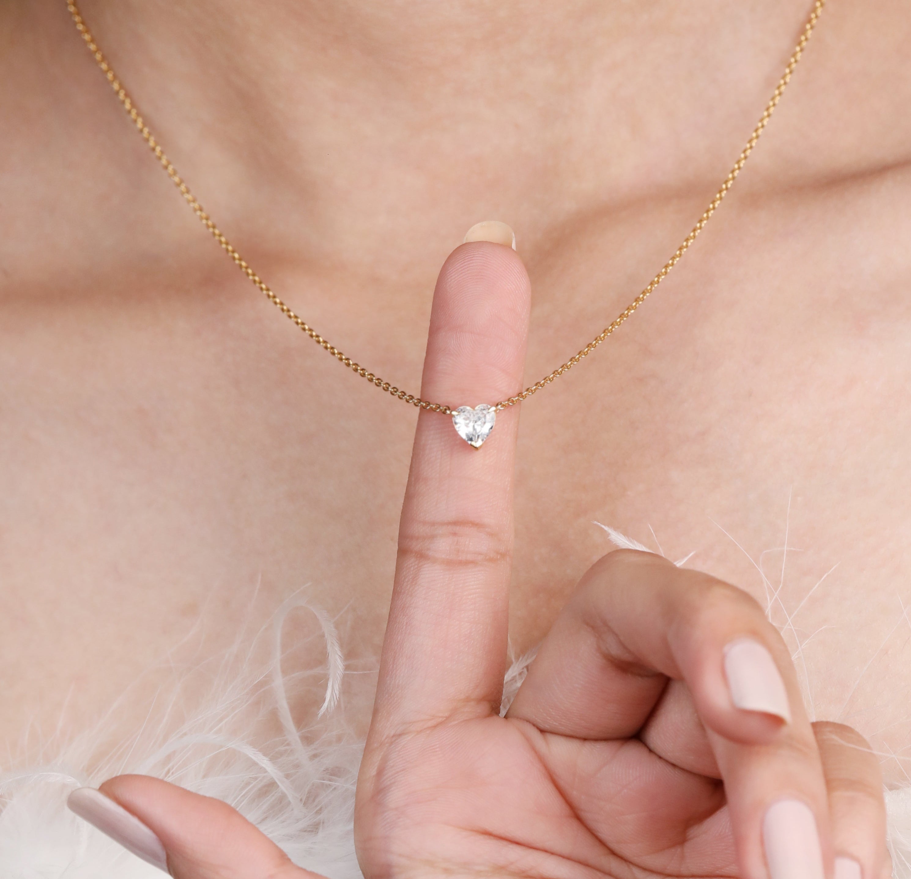 Heart Solitaire Pendant