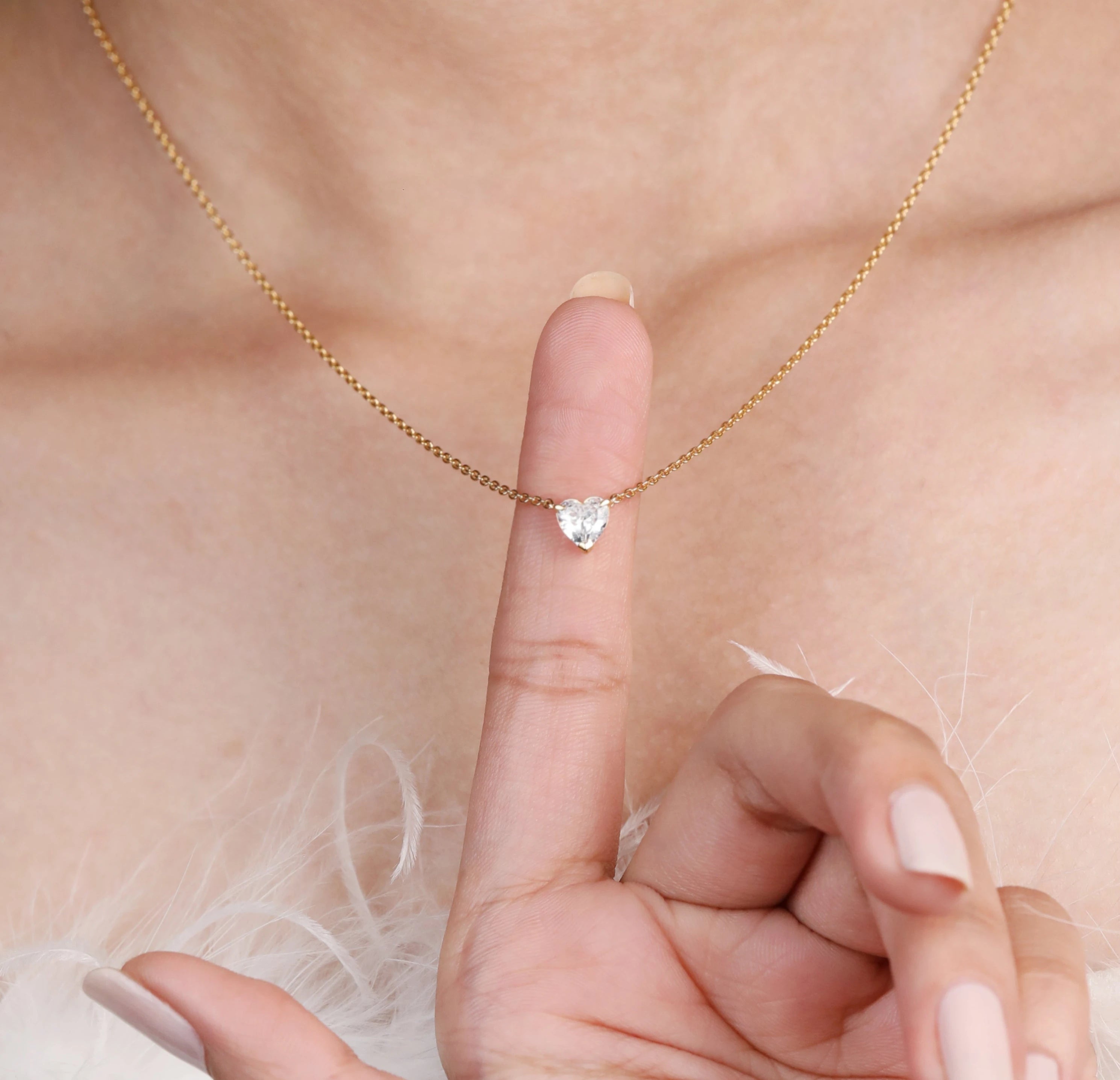 Heart Solitaire Pendant
