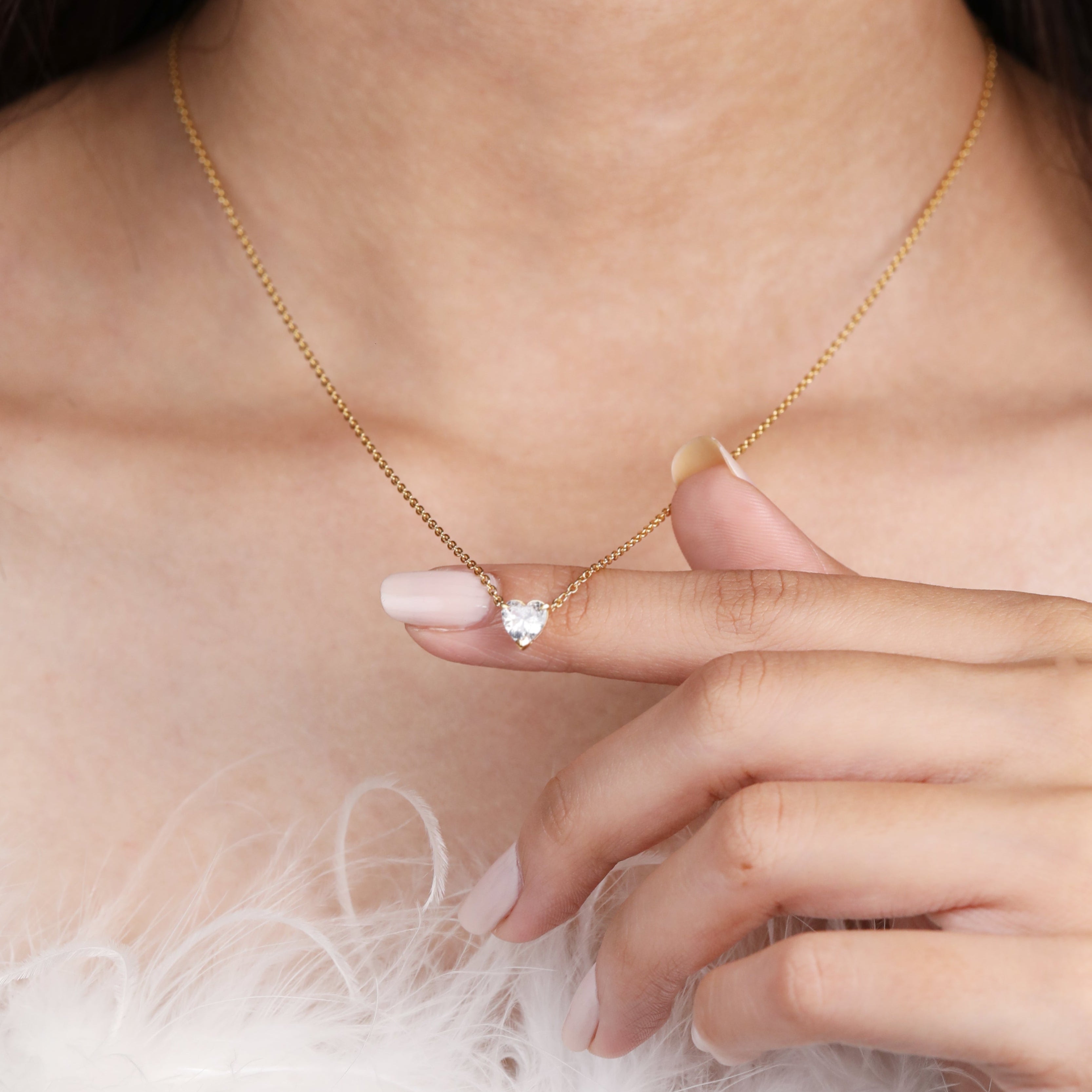 Heart Solitaire Pendant