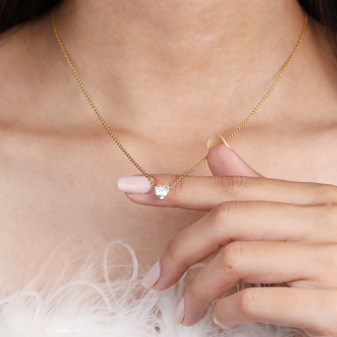 Heart Solitaire Pendant