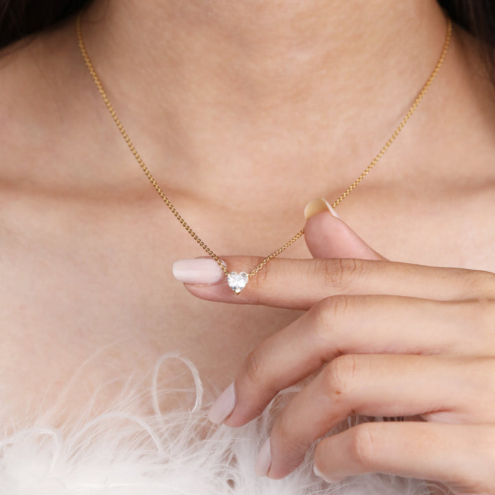 Heart Solitaire Pendant