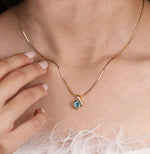 Aquamarine Solitaire Pendant
