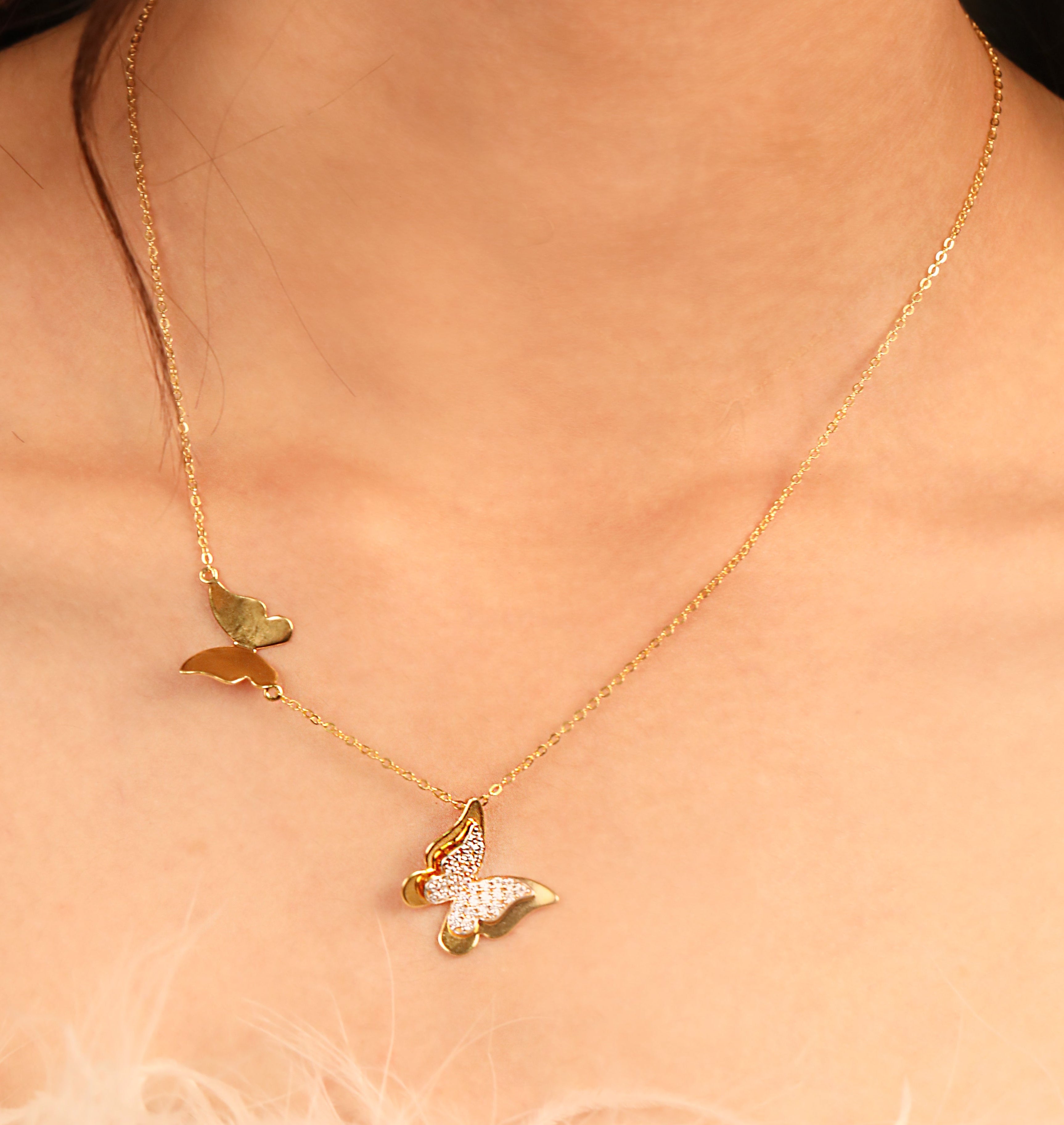 Duo Butterfly Necklace