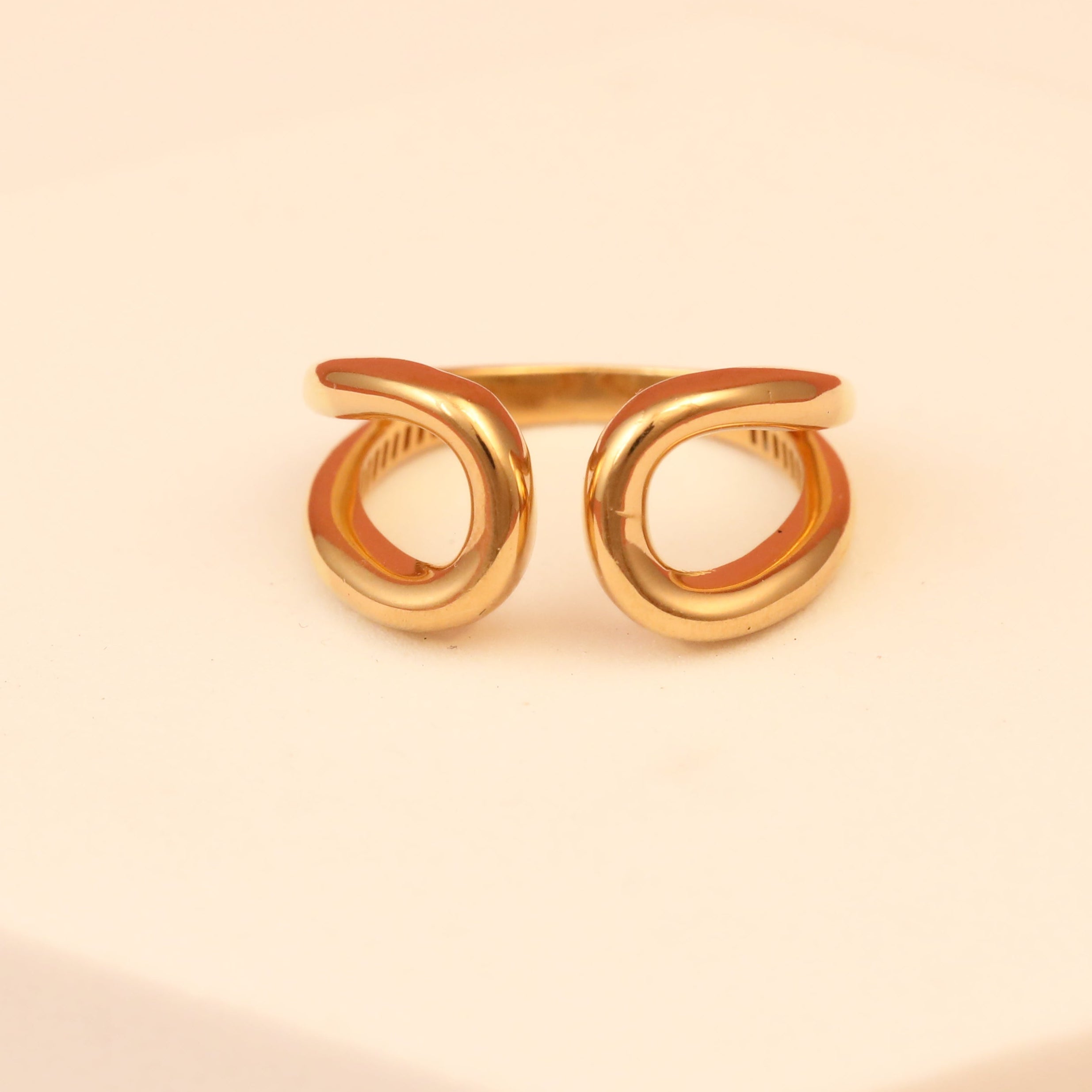 Open Loop Statement Gold Plated Ring