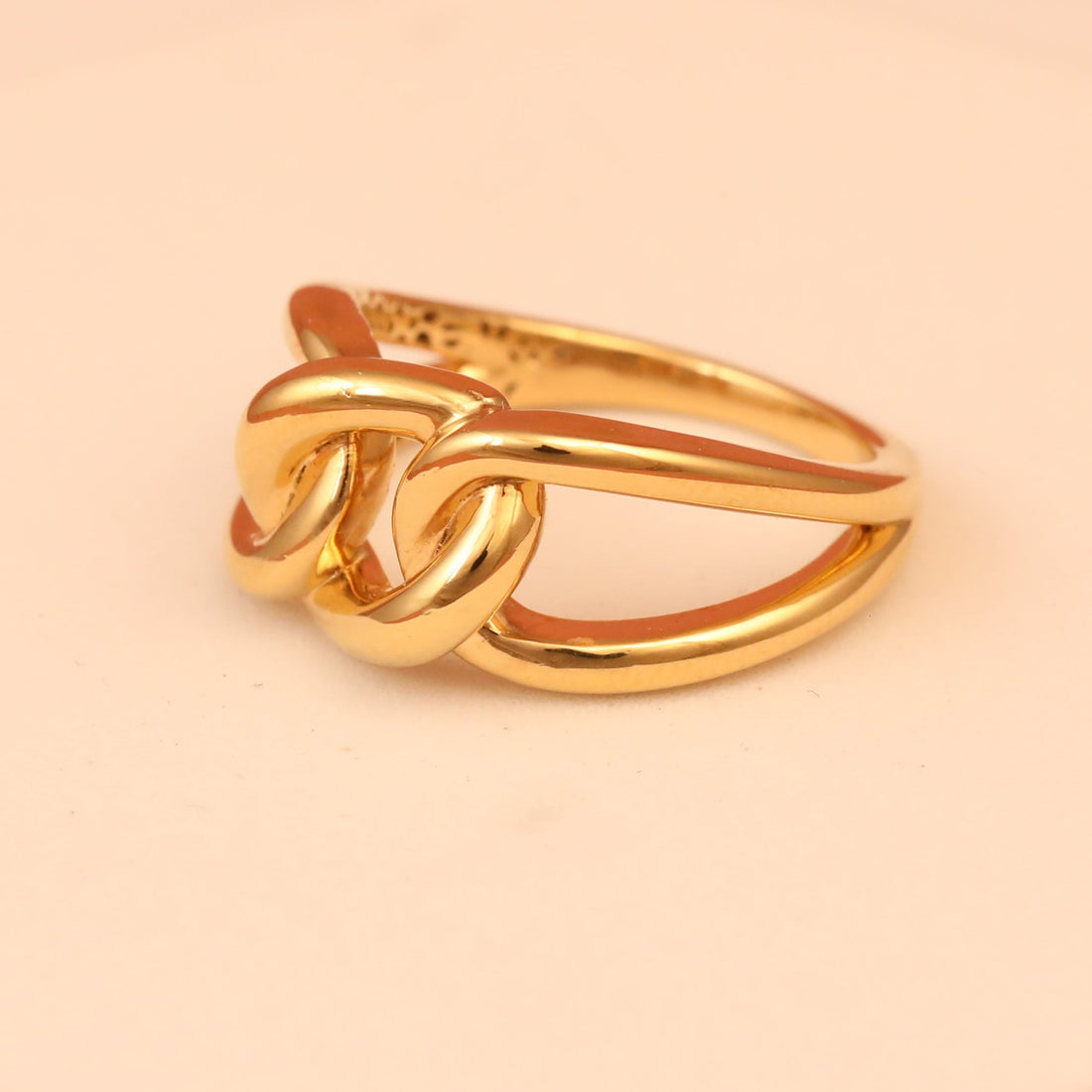Interlocking Yellow Gold Band Ring