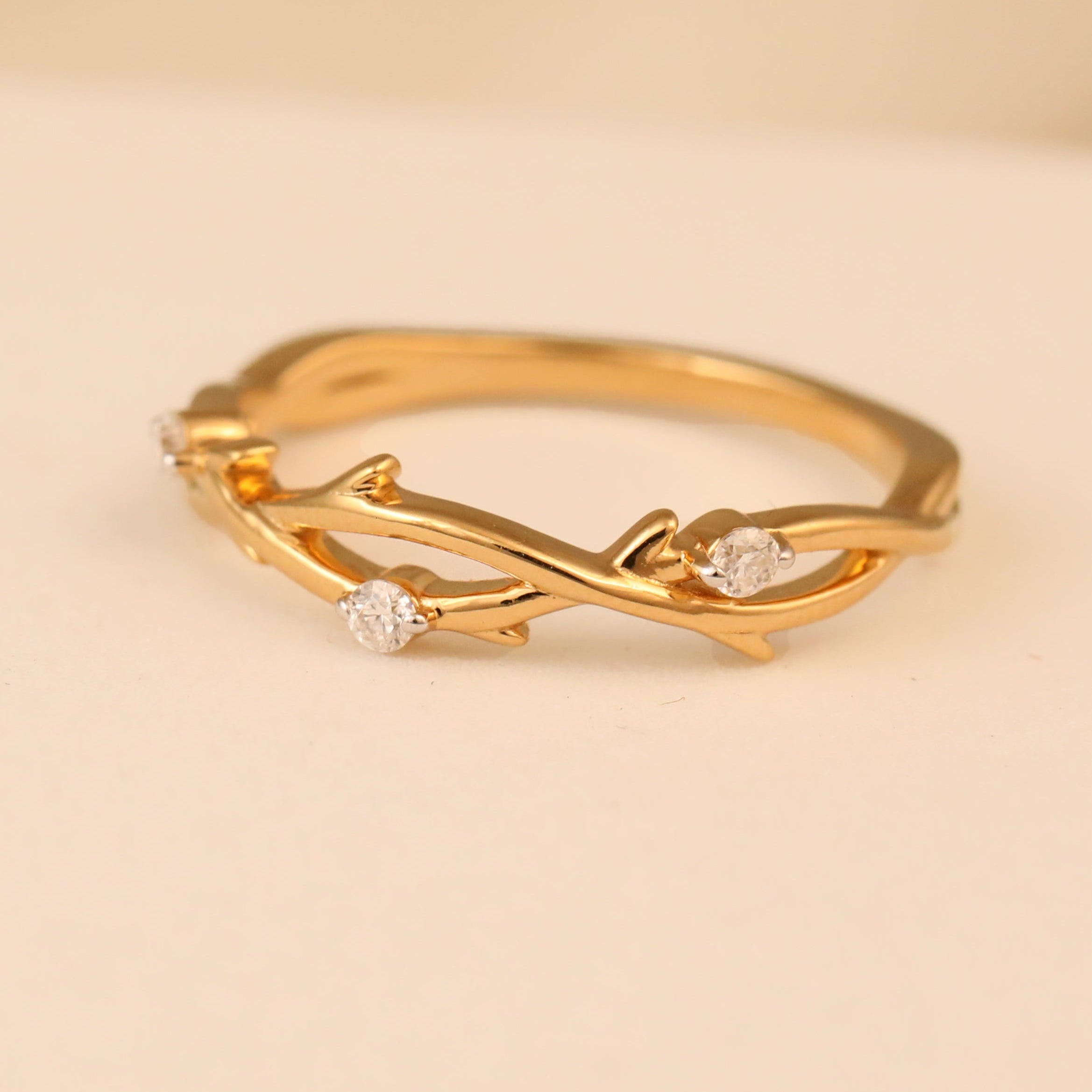 Floral Vine Diamond Ring