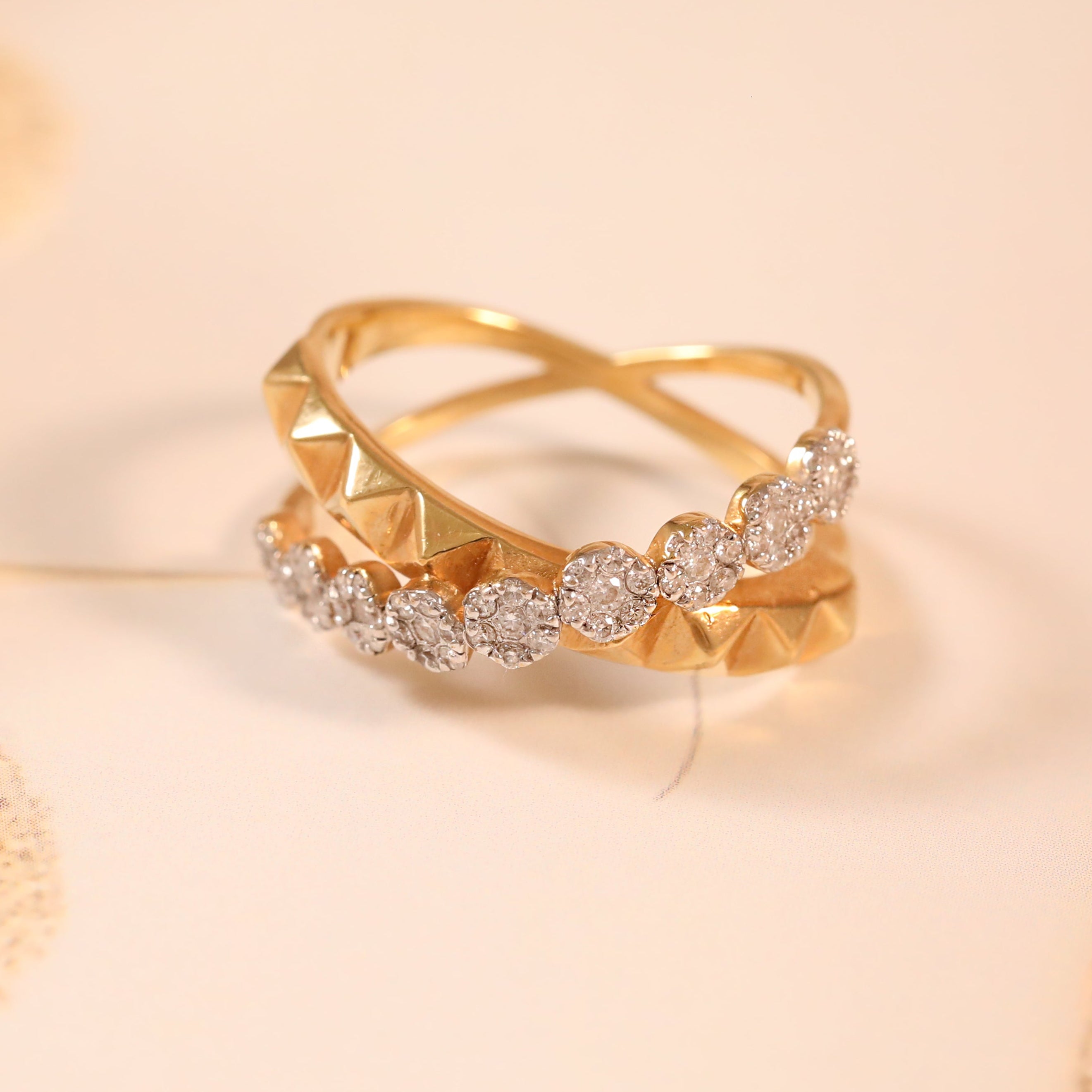 Criss-Cross Ring with Monzonite Diamond