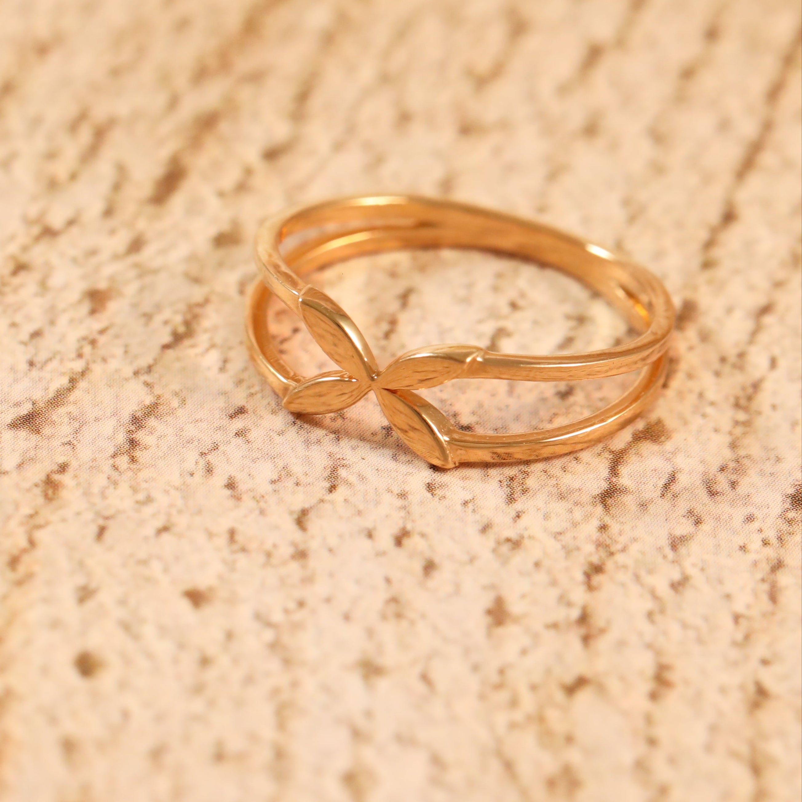 Gold Plated Floral Band