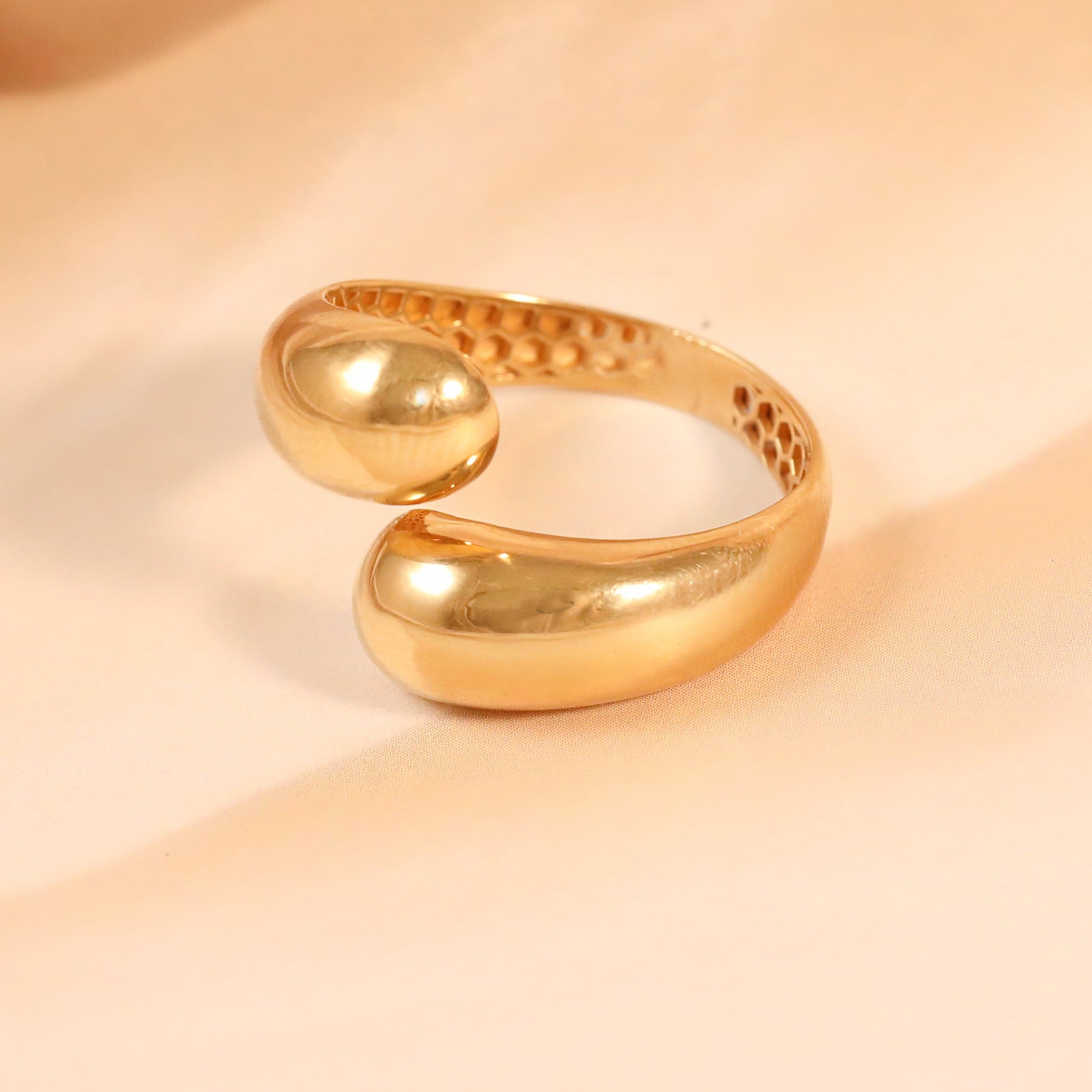 Gold-Plated Dome Statement Ring