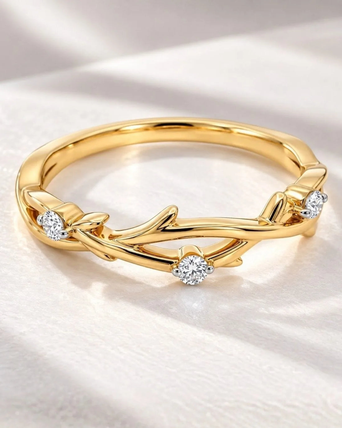 Floral Vine Diamond Ring