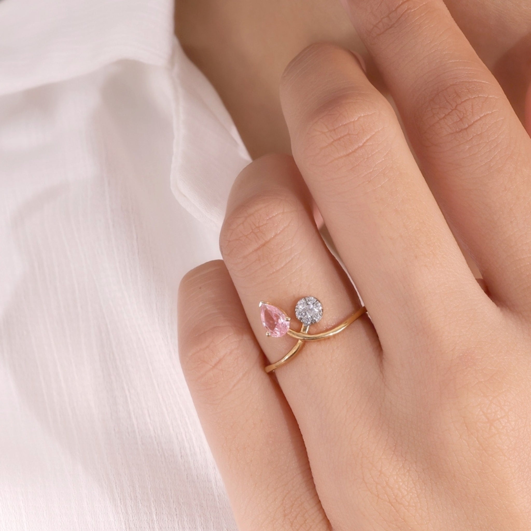 Tourmaline Twist Ring | gold vermeil