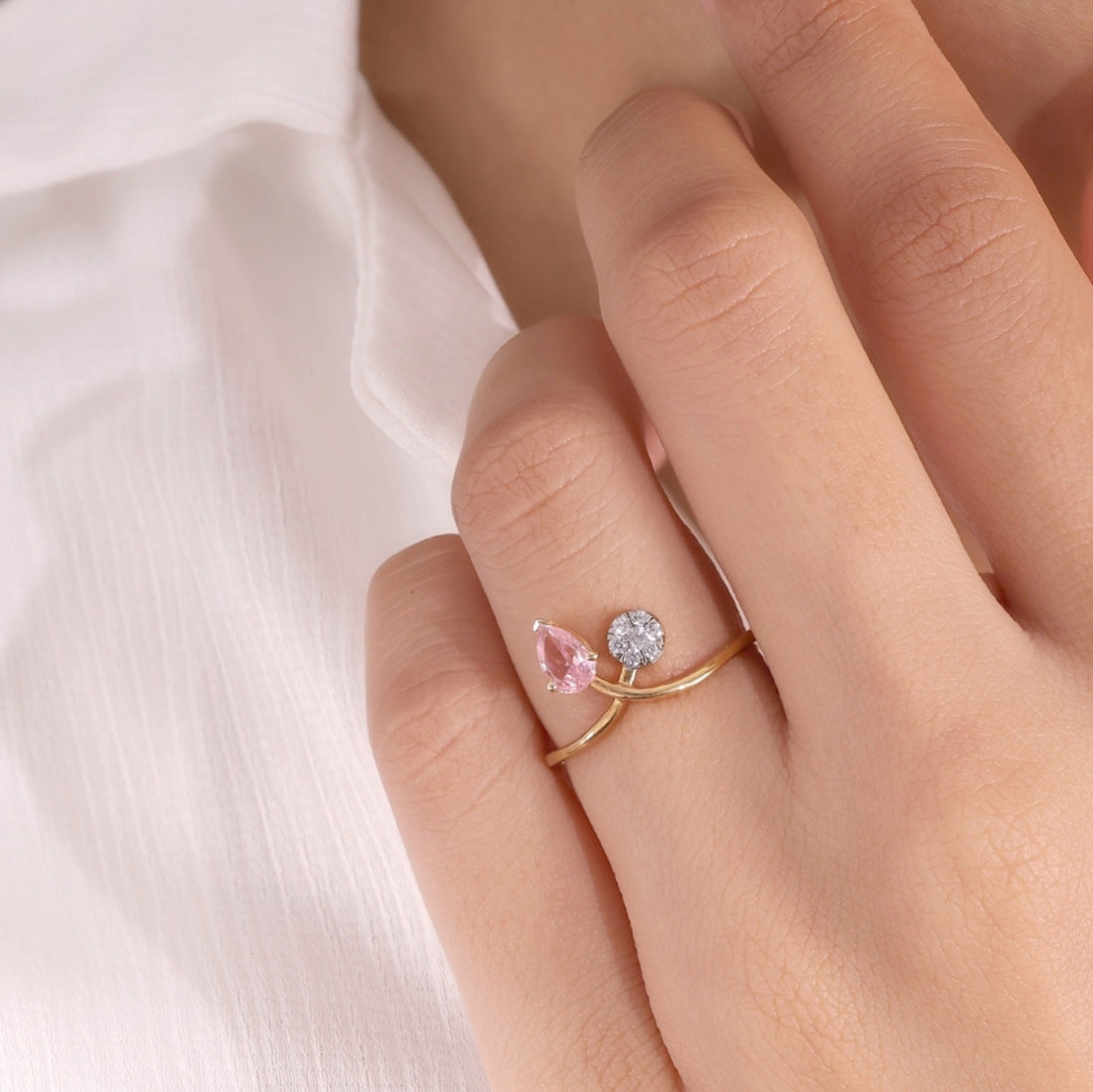 Tourmaline Twist Ring | gold vermeil