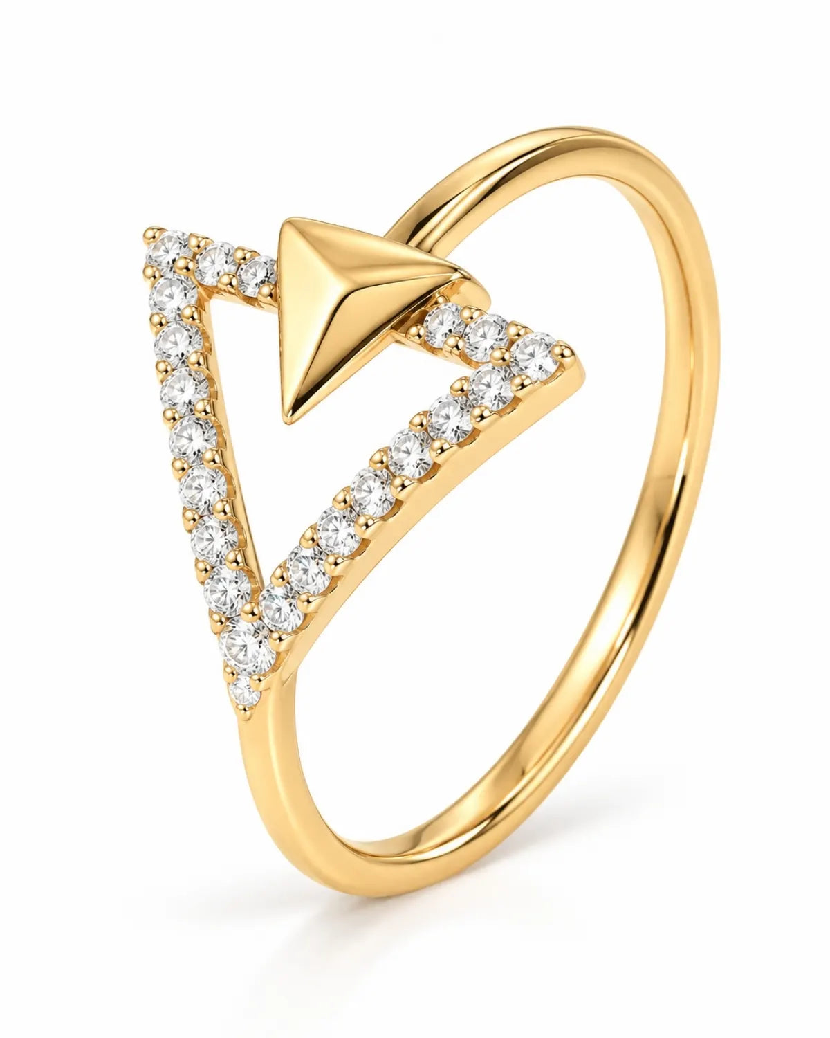 Eva moissanite diamond ring | Gold Vermeil