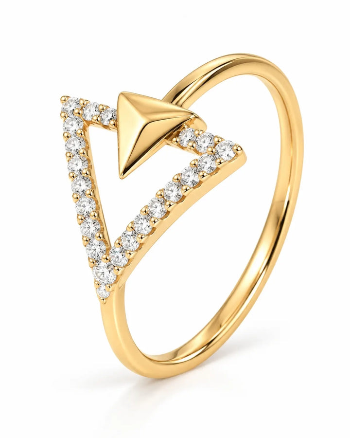 Eva moissanite diamond ring | Gold Vermeil