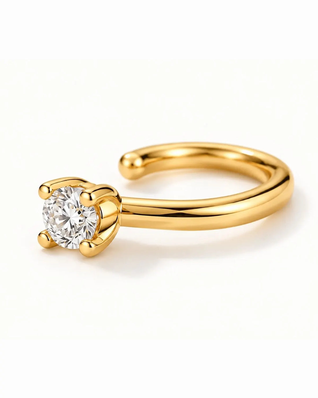 Stay Close Moissanite Hoops | Gold Vermeil