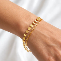 Coin Paperclip Bracelet