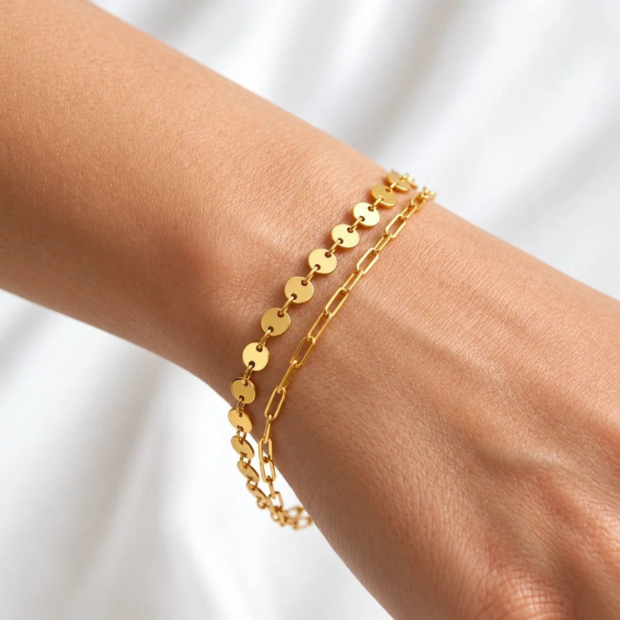 Coin Paperclip Bracelet