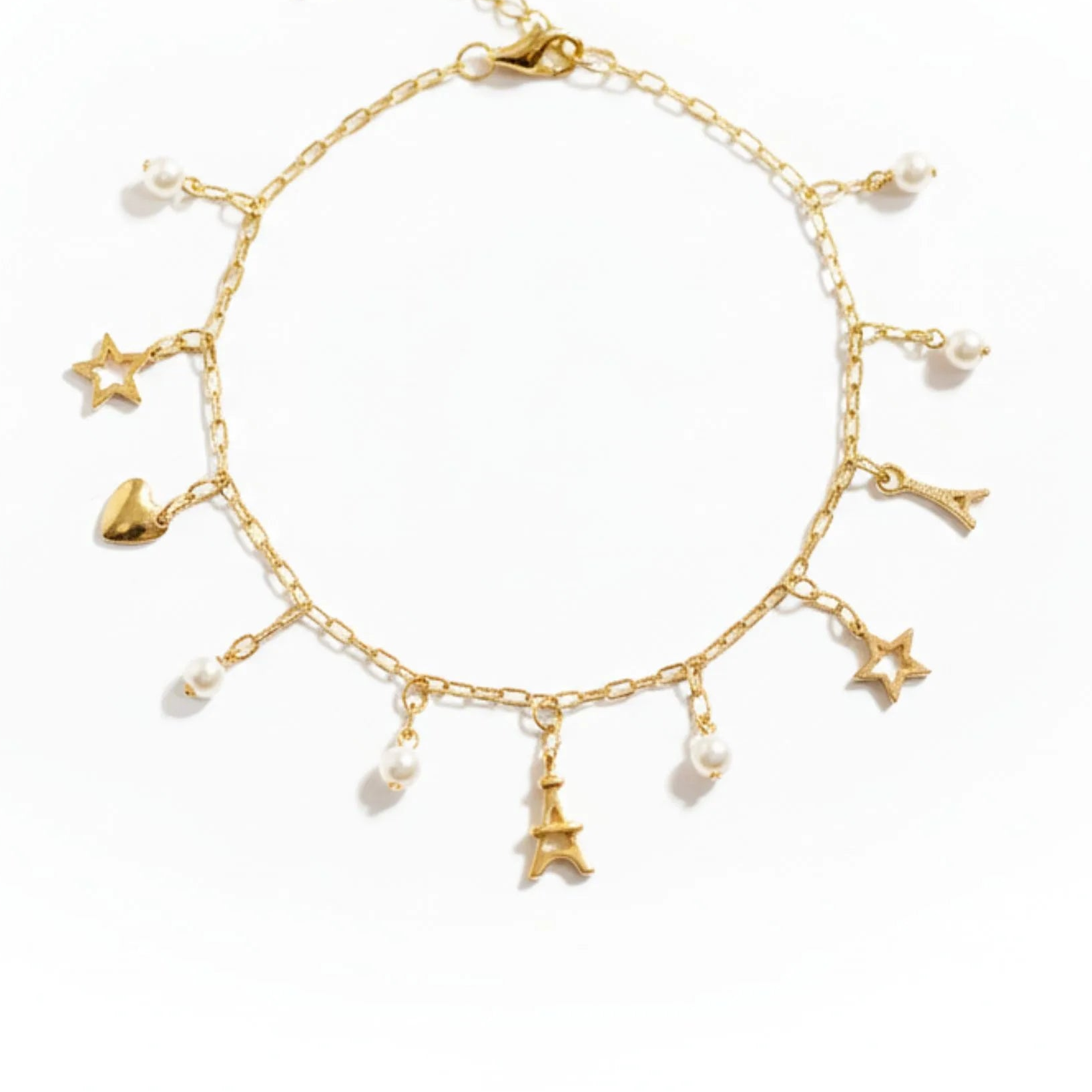 Paris Charm Bracelet | Gold Plated