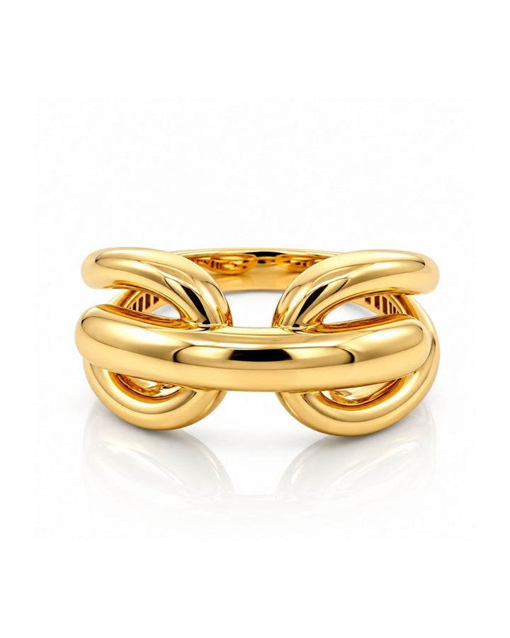 Trendy Double Loop Ring