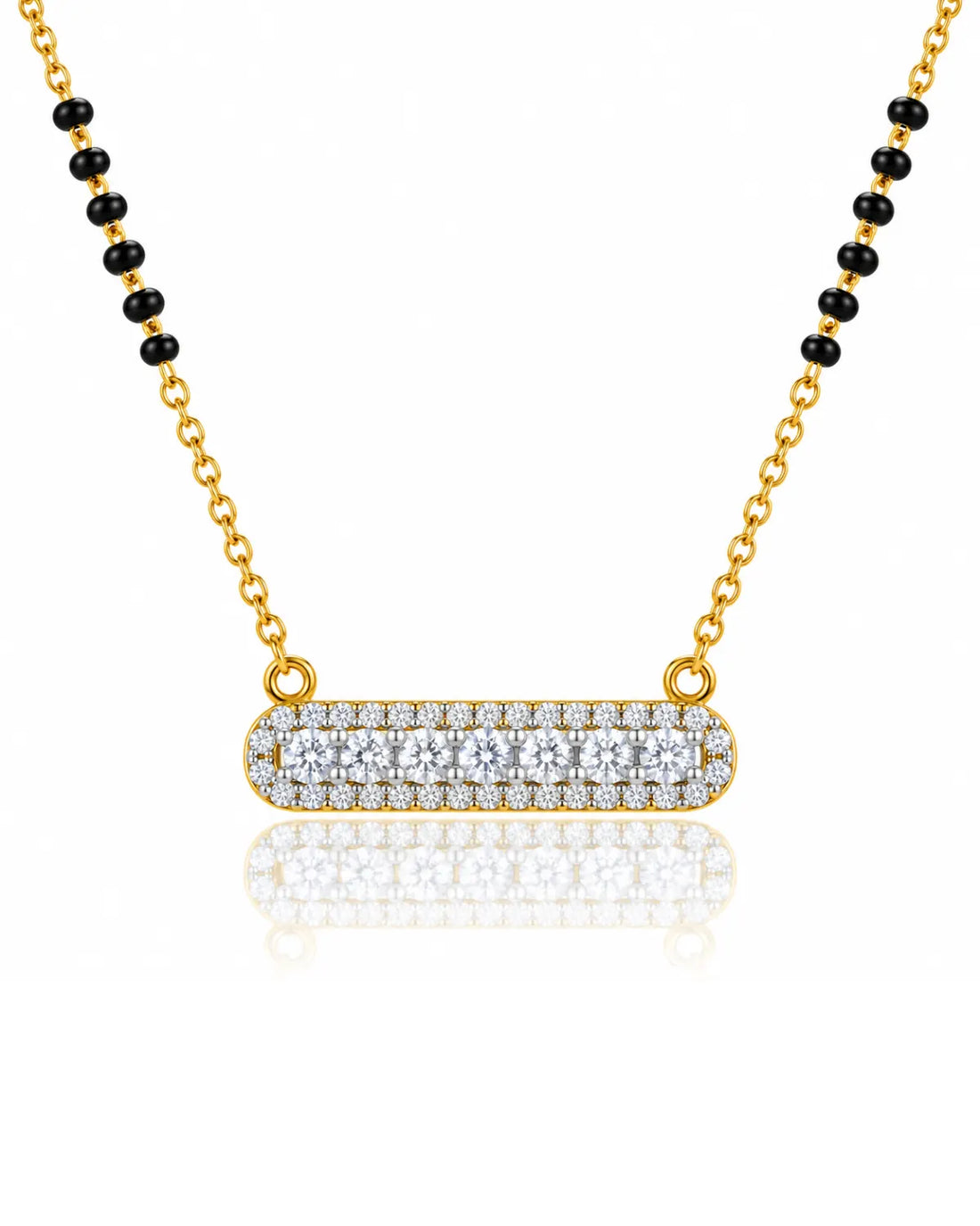 Modern Sleek Bar Mangalsutra | Gold Vermeil