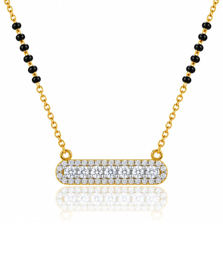 Modern Sleek Bar Mangalsutra | Gold Vermeil