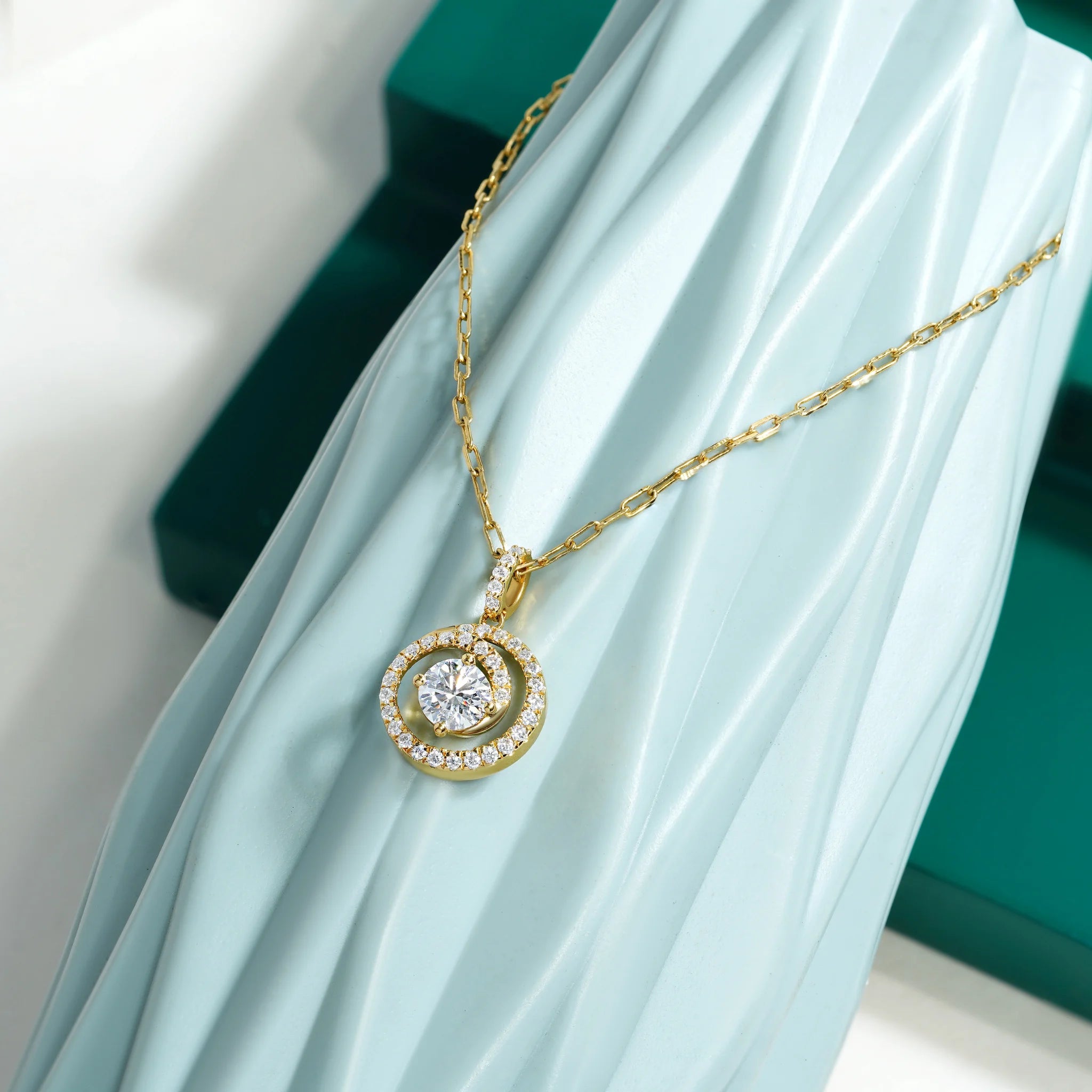 Halo Solitaire Pendant