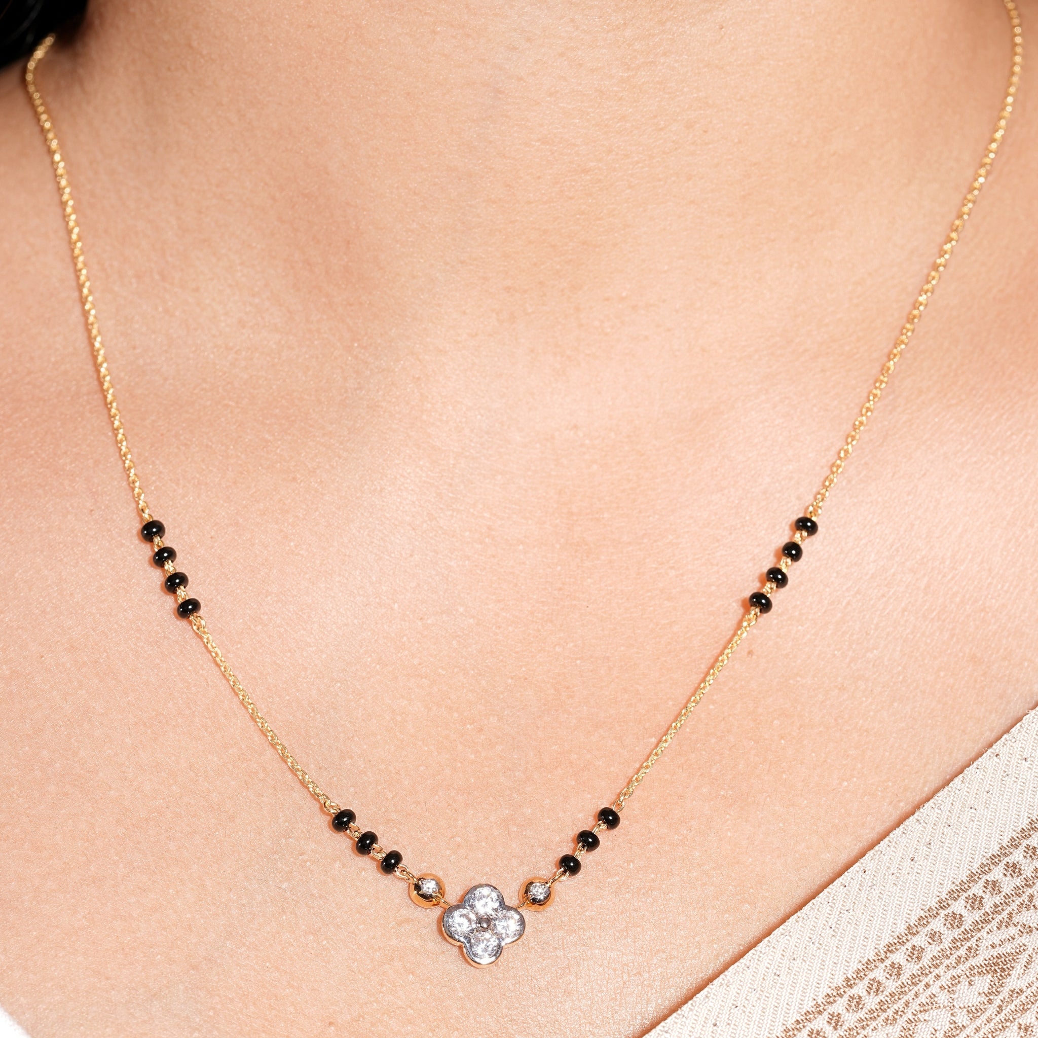 Floret Diamond Mangalsutra | Gold Vermeil